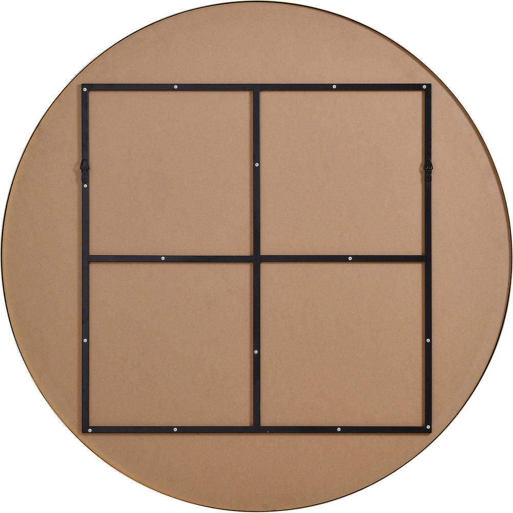Fragoso 48" Tall Round Wall Mirror, Yellow - Backing Image - MT2532