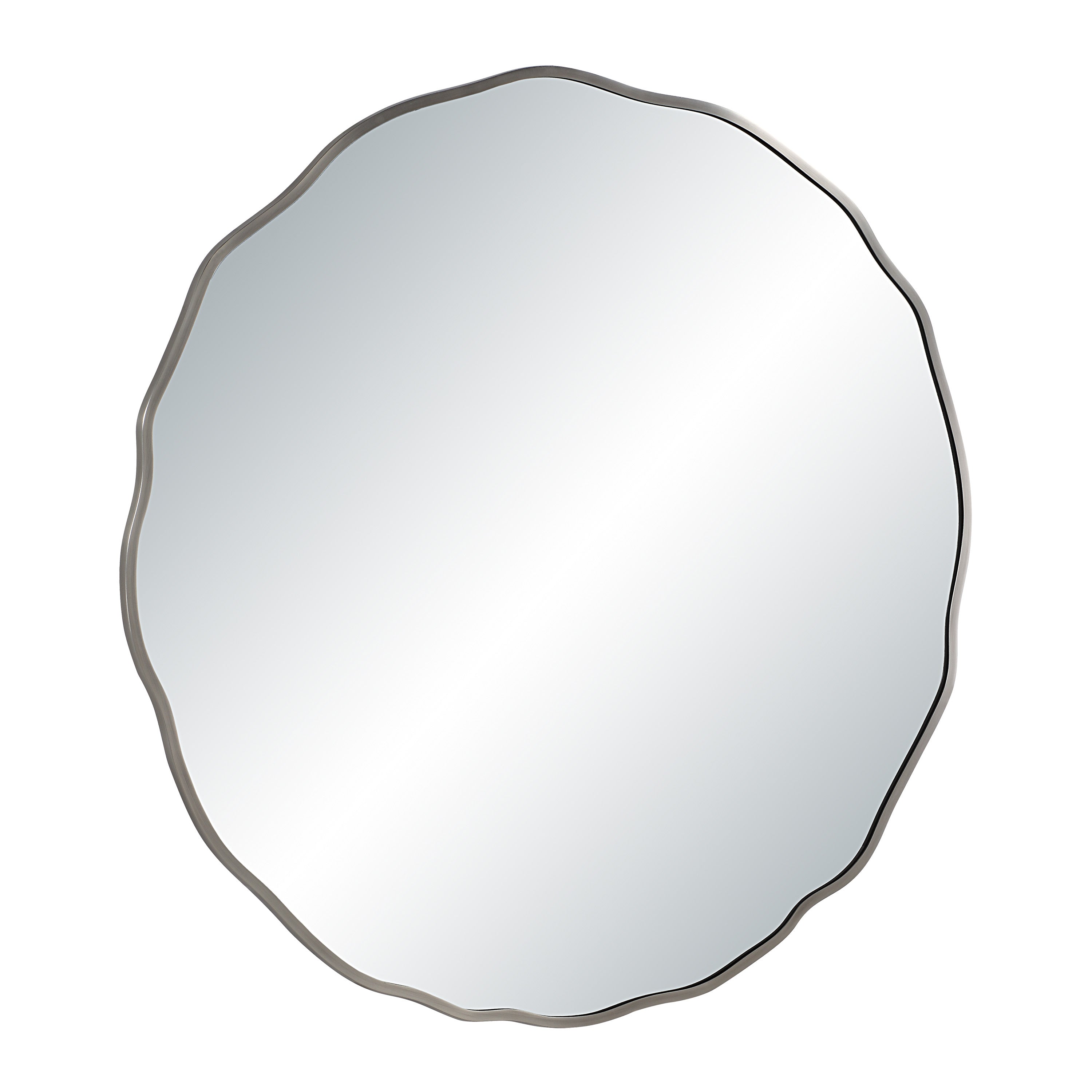 Knox 40" H x 40" W Wall Mirror, Silver - Angle Image - MT2734