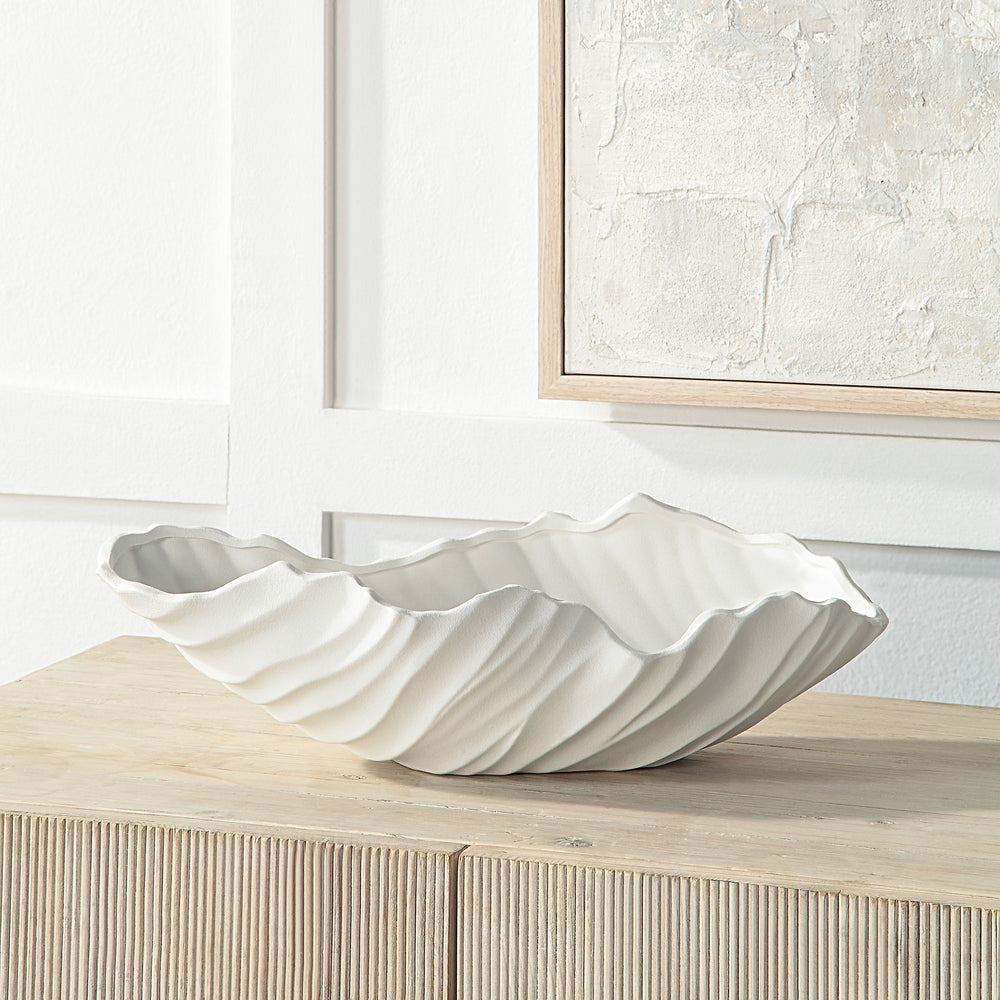 Darius Indoor Ceramic Bowl, Matte White - Lifestyle Image - VAS255