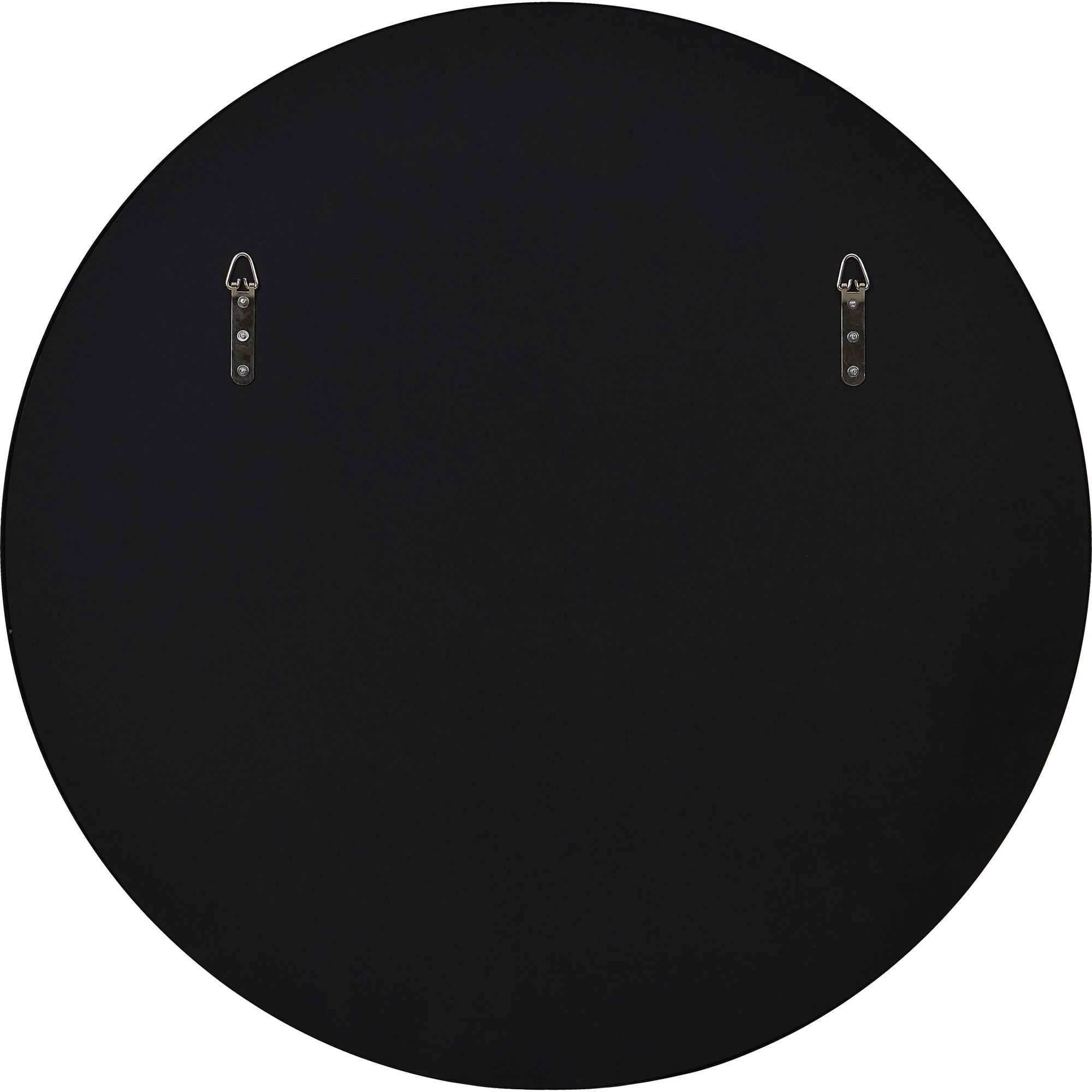 Claribel 30" Tall Round Wall Mirror, Black - Backing Image - MT2414