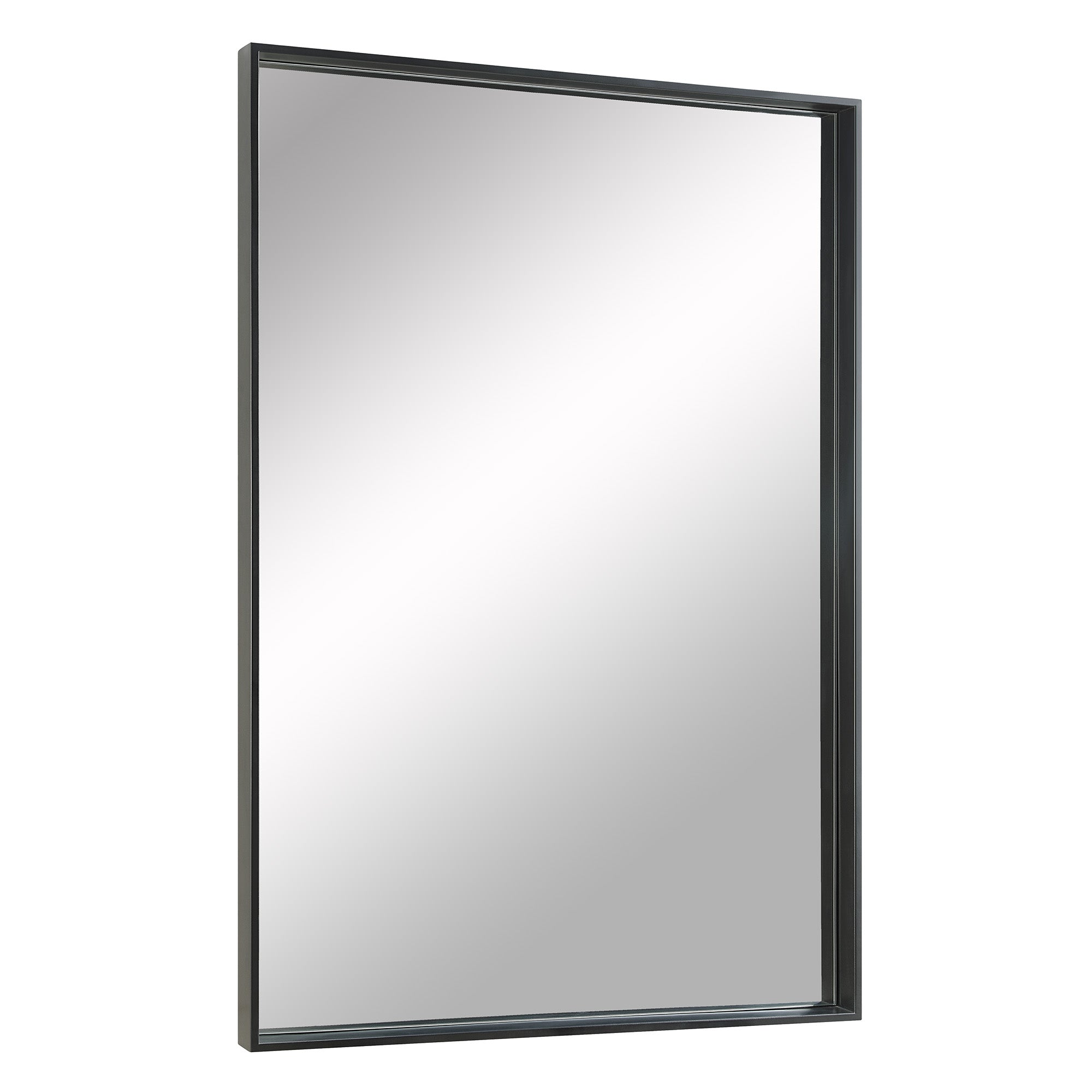 Annalise 45" Tall Rectangle Wall Mirror, Black - Angle Image - MT2536