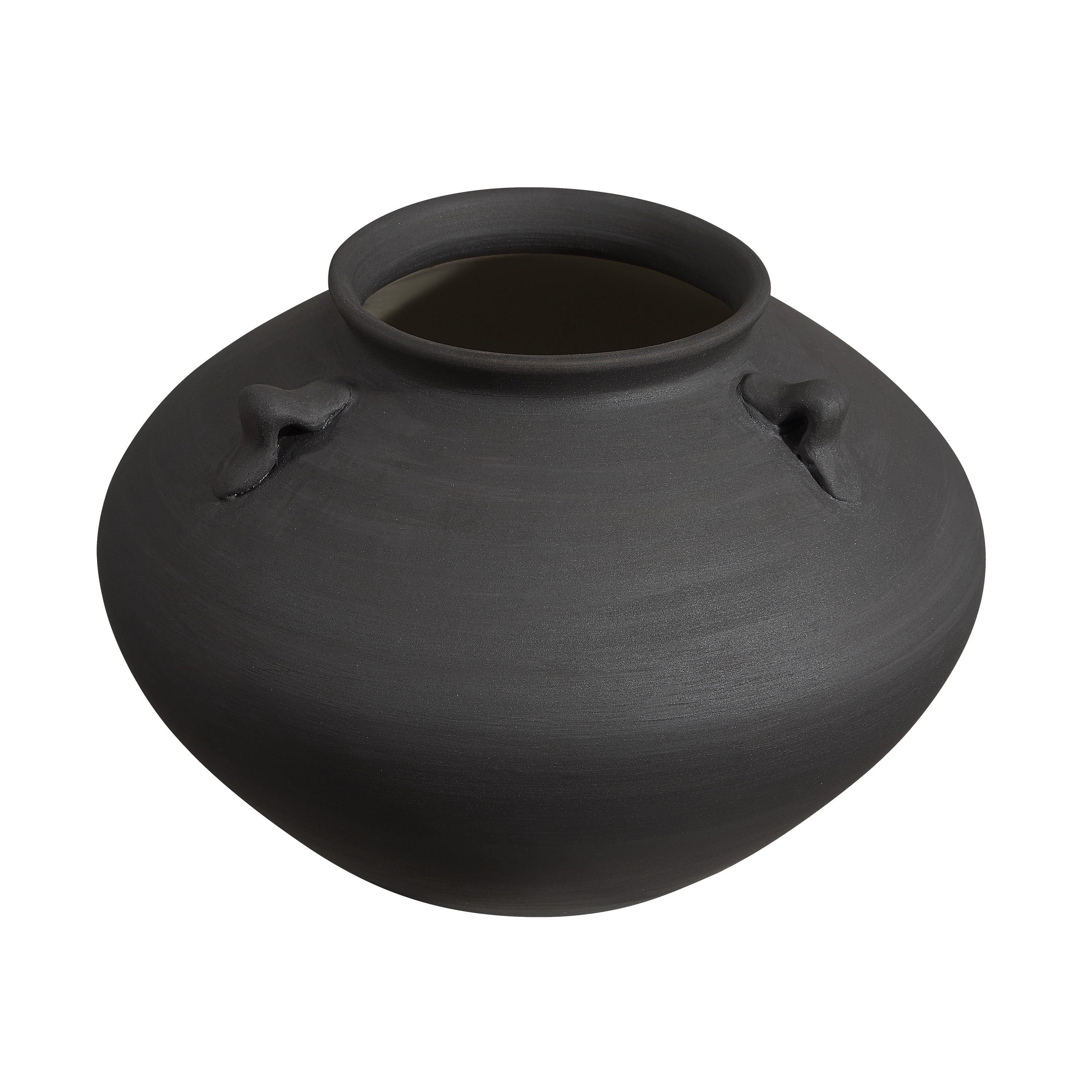 Asher Indoor Vase, Black - Angle Image - VAS297
