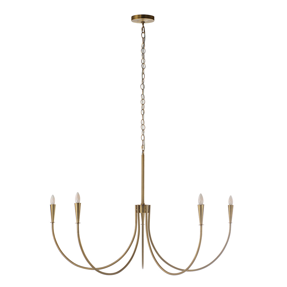 Luzon 90" Height Ceiling Fixture, Plated Dark Antique Brushed Brass - Main Image - LPC4497