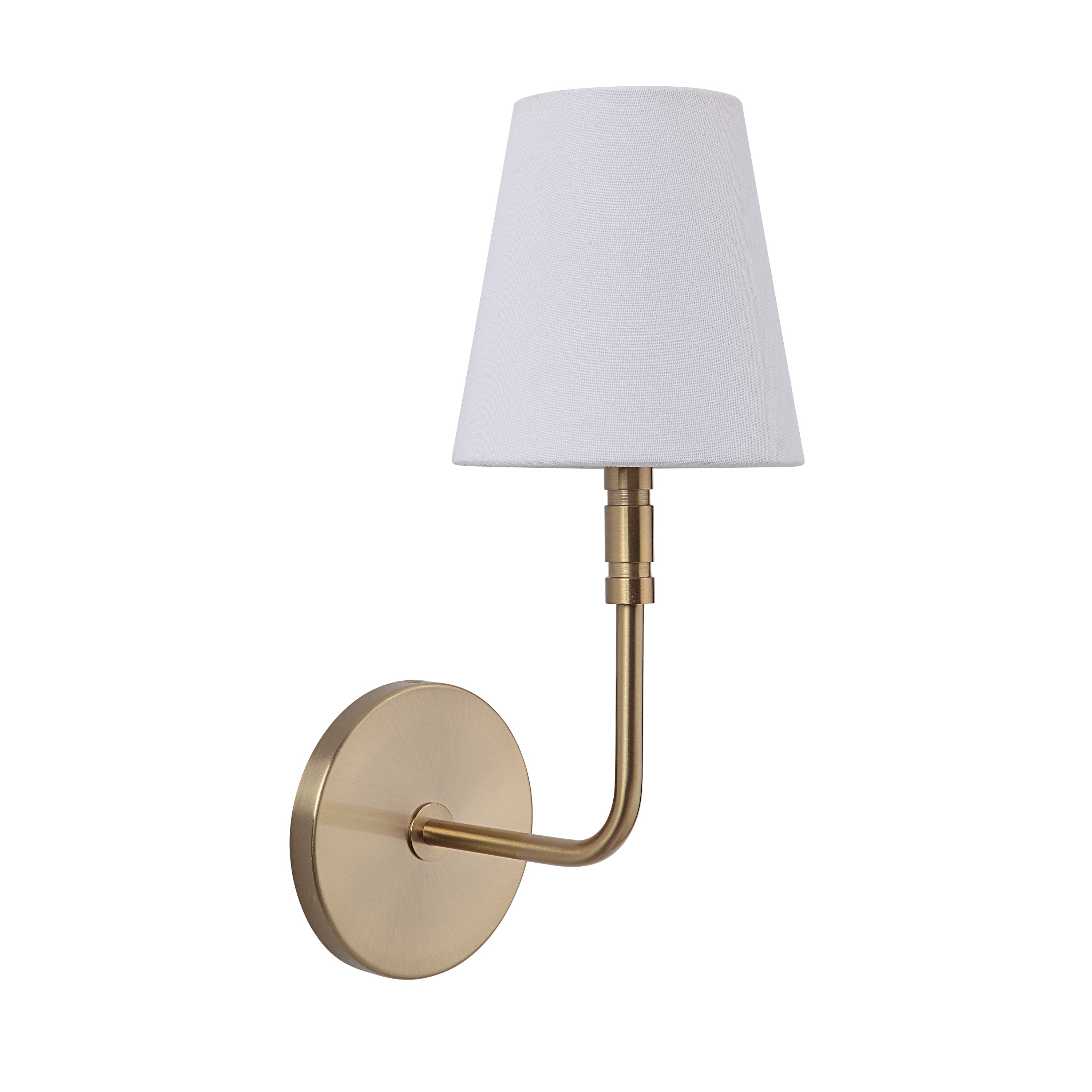 Milia 14.5" Burnished Brass 1-Light Wall Sconce - Angle Image - WS143
