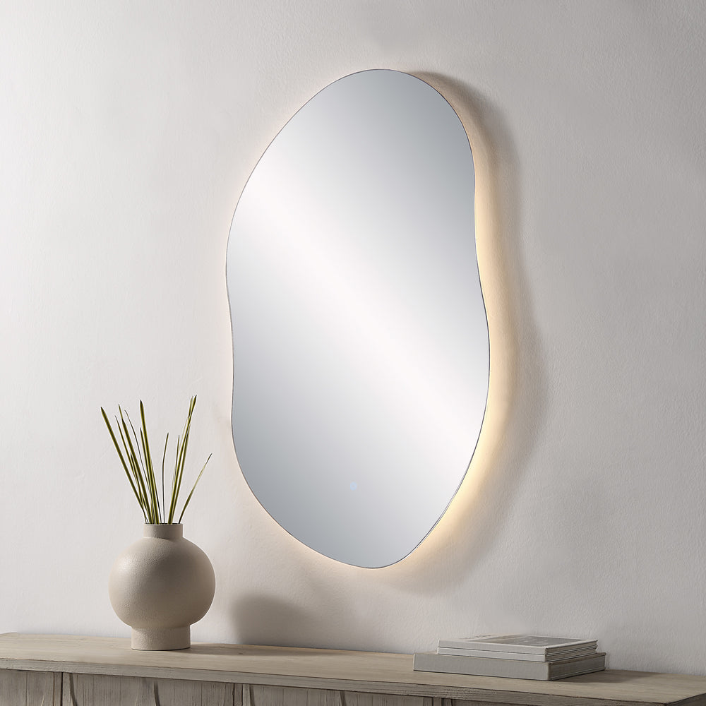 Forli 45" Tall Irregular LED Mirror, Clear - Lifestyle Image - MT2569