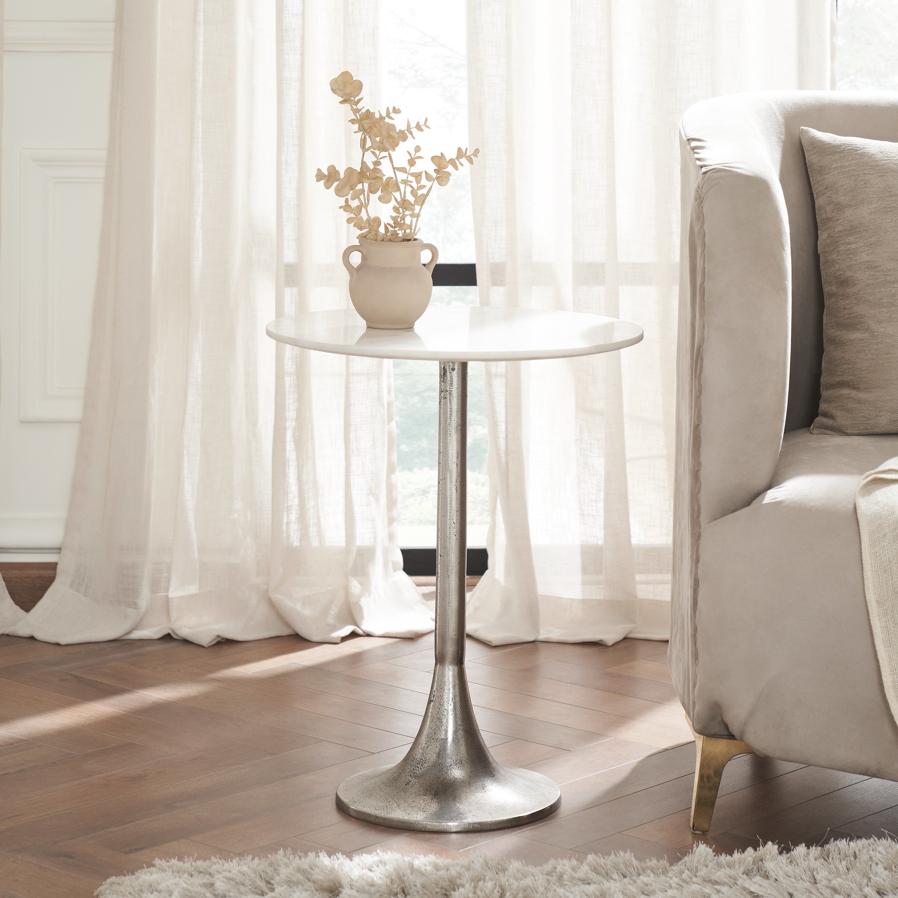 Eloa 23" Height Table, Grey - Lifestyle Image - TA520