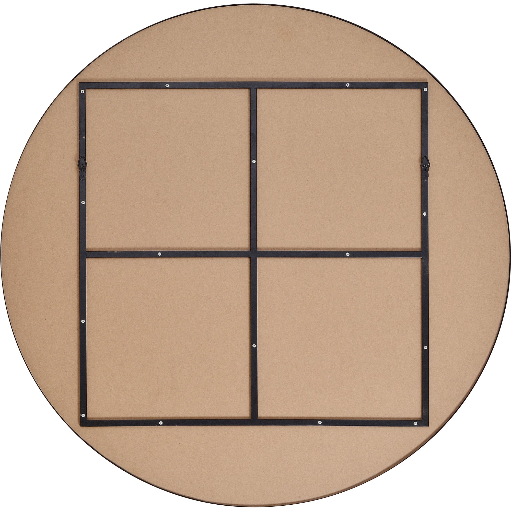 Sami 48" Tall Round Wall Mirror, Black - Backing Image - MT2530