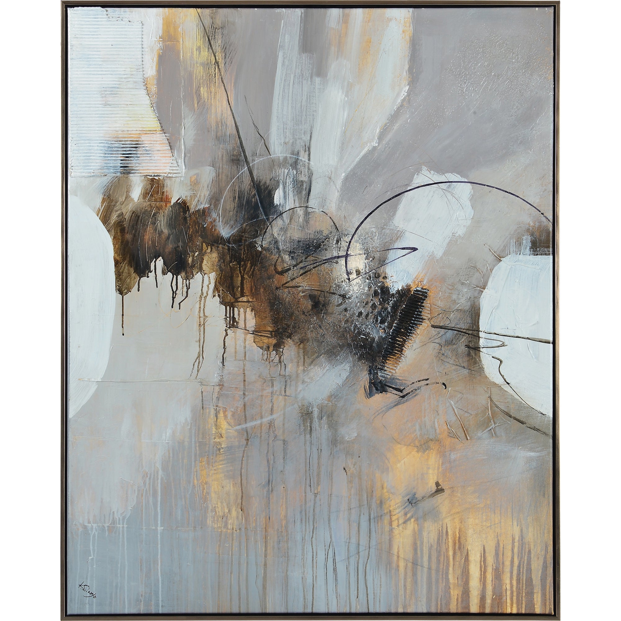 Keys 40" Wide Canvas Art, Grey - Main Image - OL1960