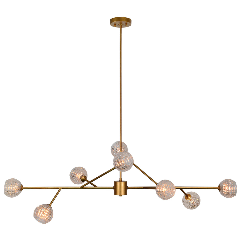 Damas 17.5-46" Length Ceiling Fixture, Antique Gold - Main Image - LPC4085