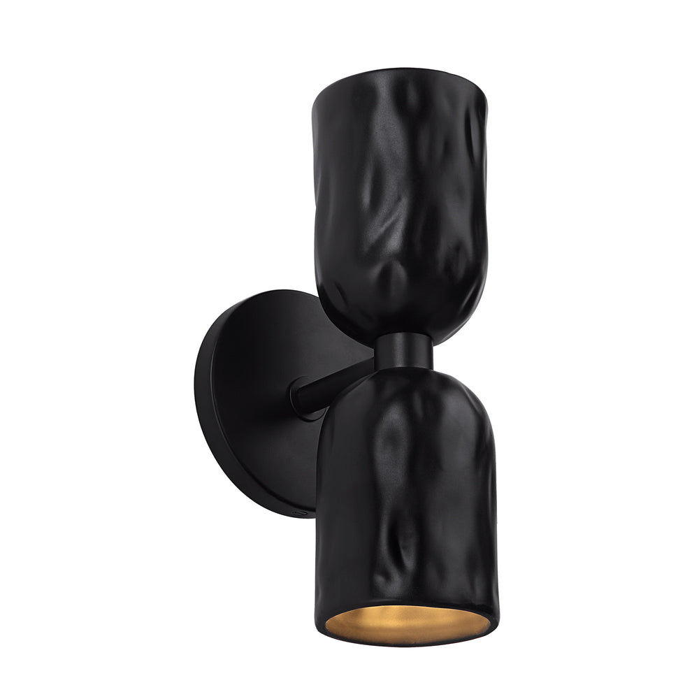 Alessia 11.2" Powder Coated Matte Black 2-Light Wall Sconce - Additional Image 2 - WS141