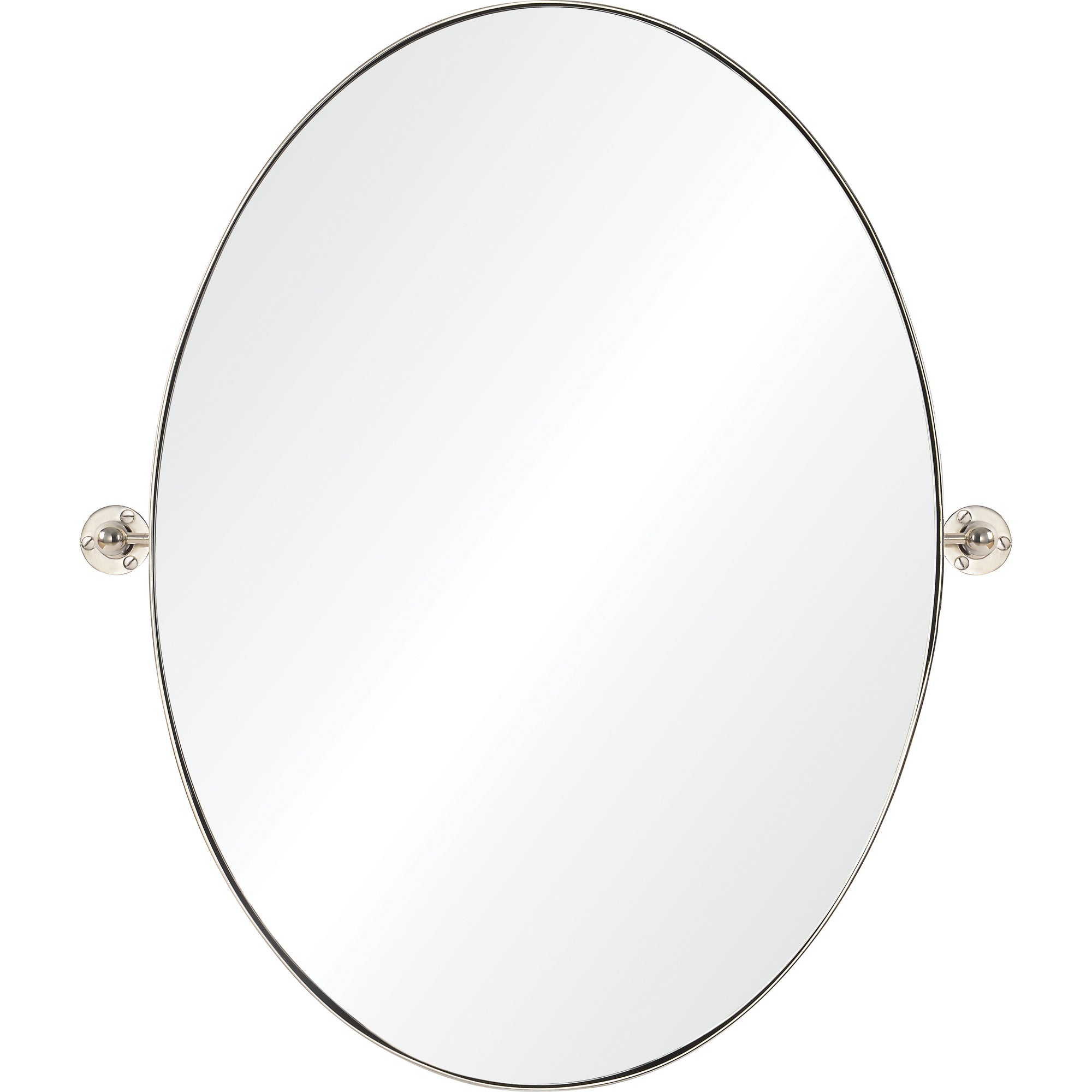 Azalea 24" Tall Oval Wall Mirror, Grey - Main Image - MT2353