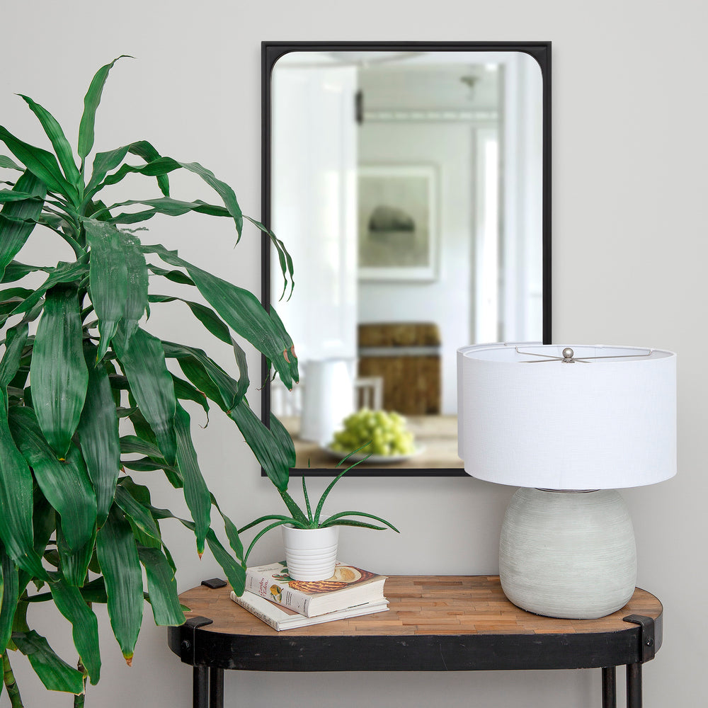 Sorella 36" Tall Rectangle Wall Mirror, Black - Lifestyle Image - MT2151