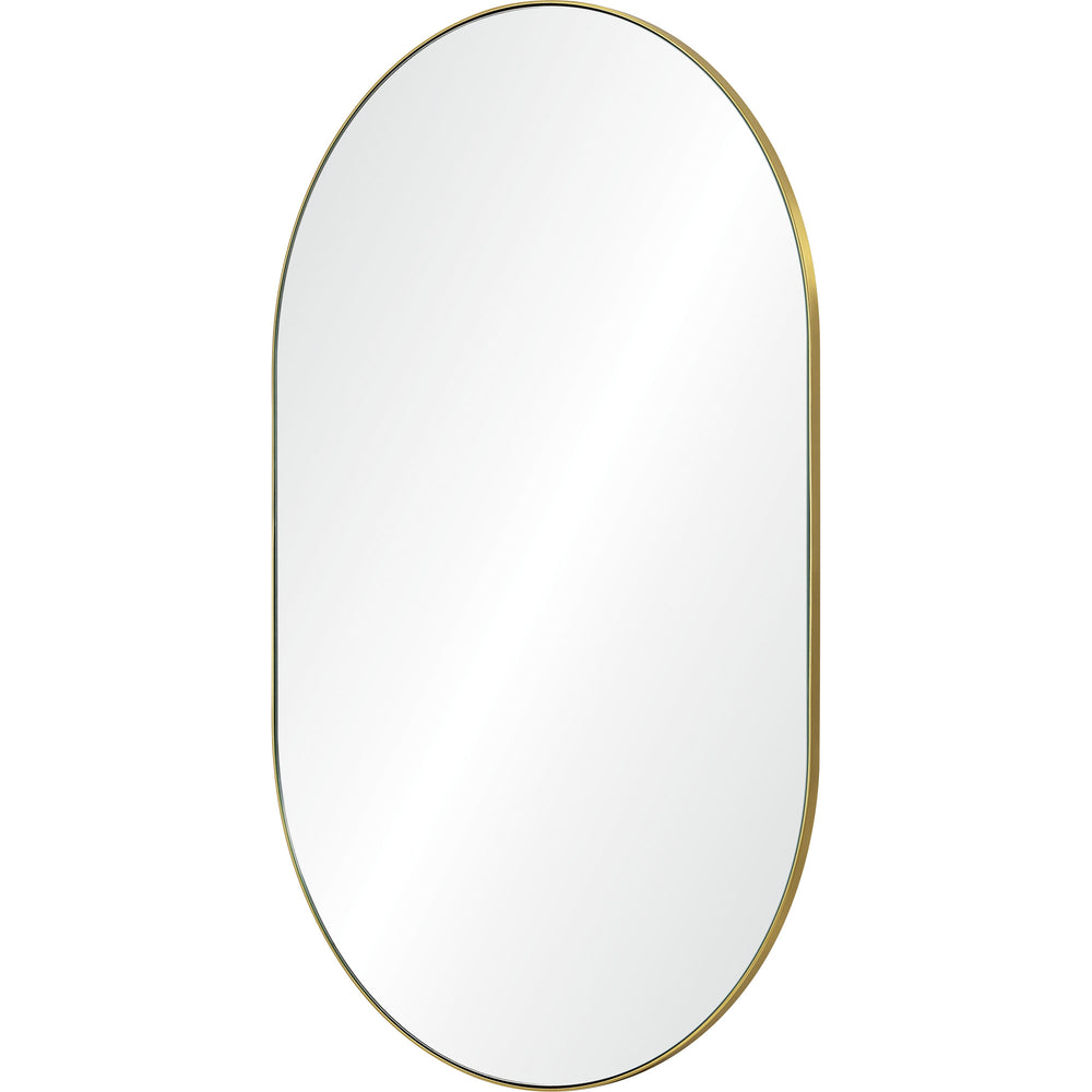 Beckah 40" Tall Oval Wall Mirror, Yellow - Angle Image - MT2526