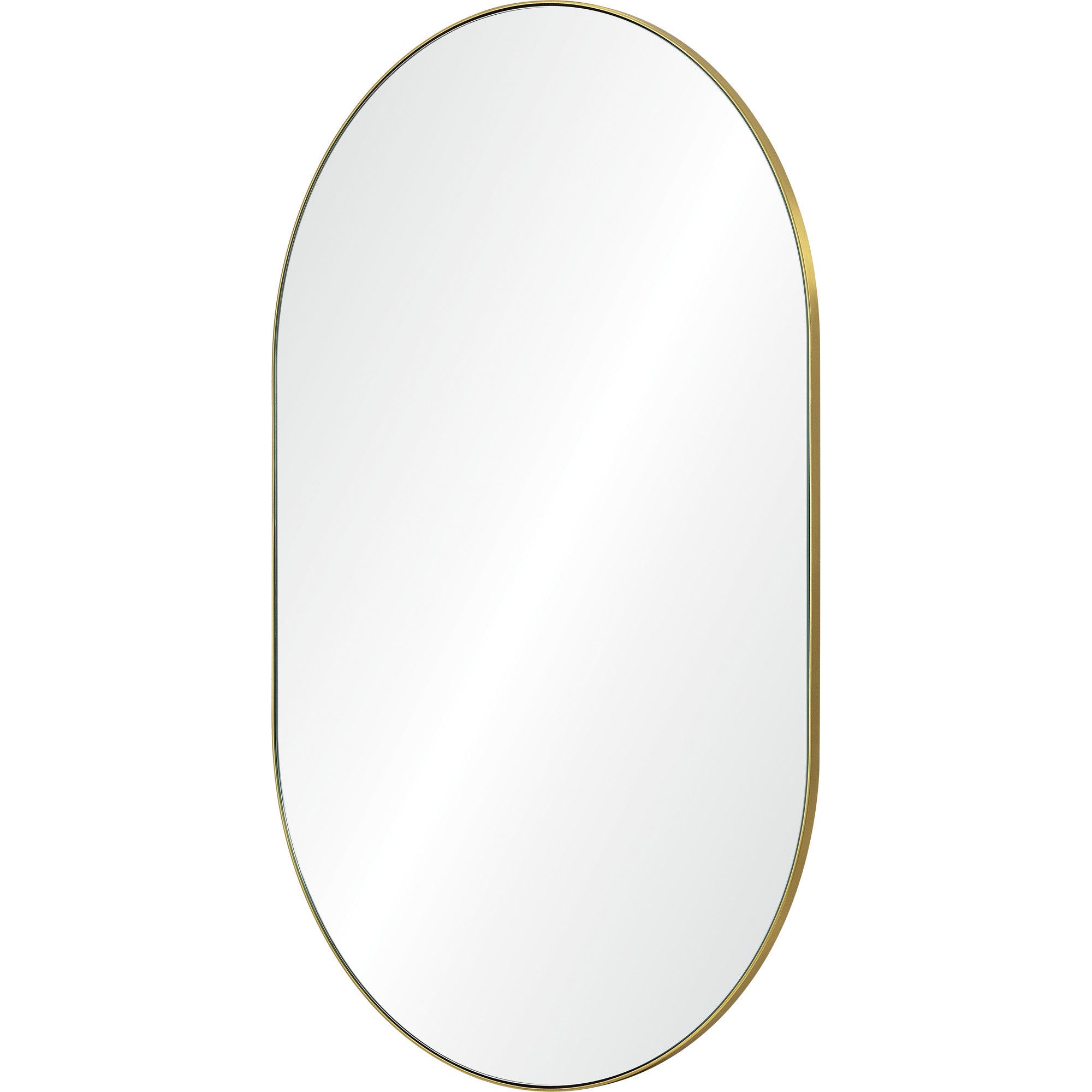 Beckah 40" Tall Oval Wall Mirror, Yellow - Angle Image - MT2526