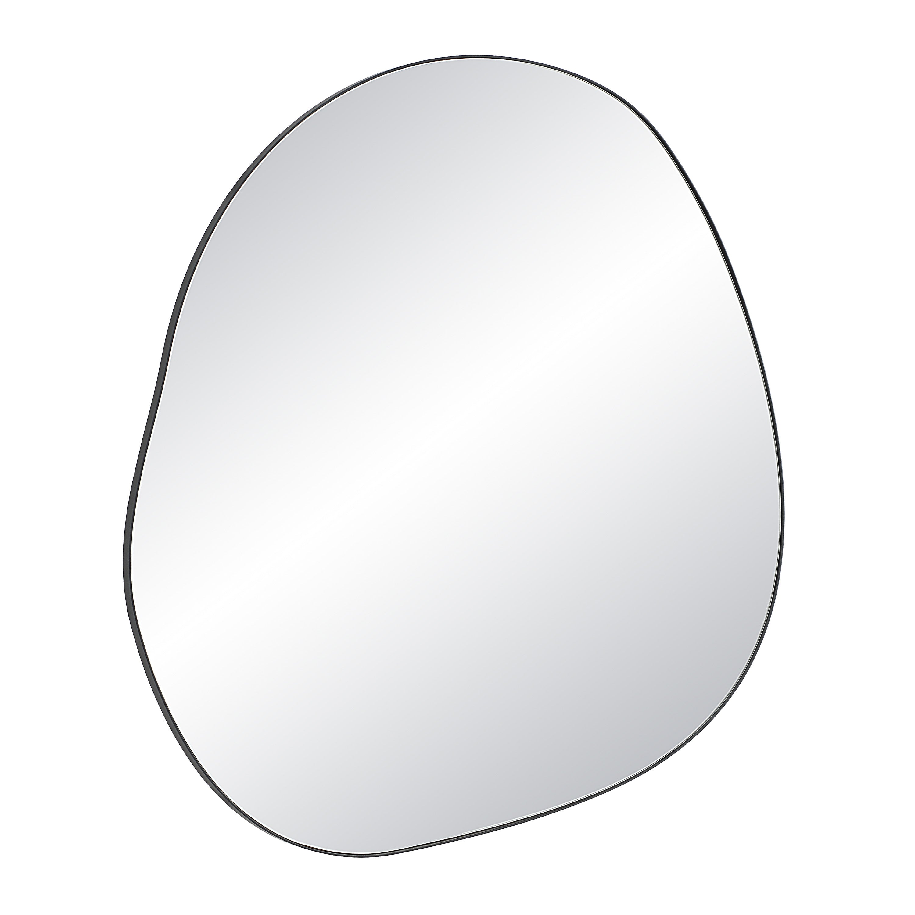Dolly 45.25" Tall Irregular Wall Mirror, Black - Angle Image - MT2657