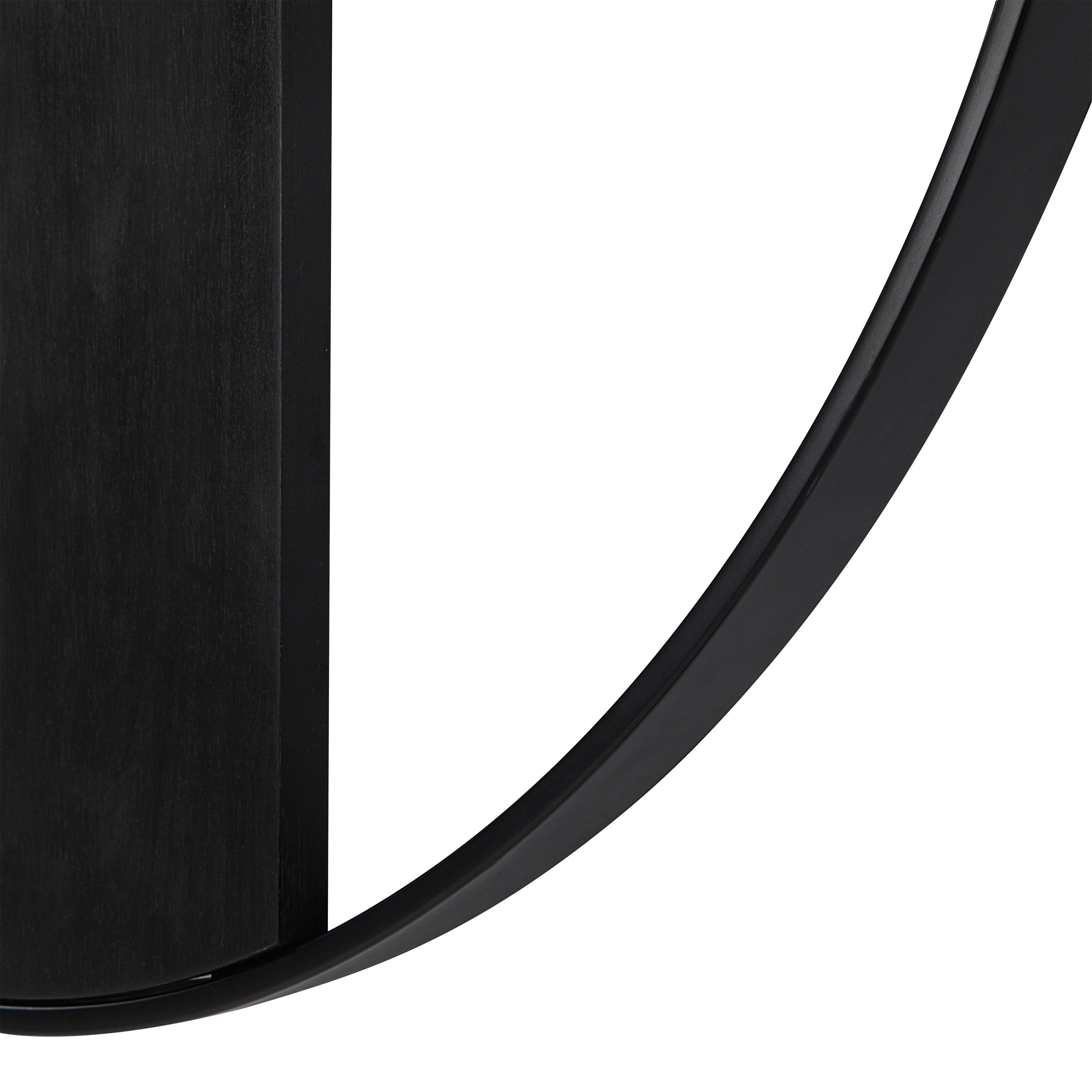Romy Indoor Iron Wall Clock, Matte Black - Detail Image - CL256