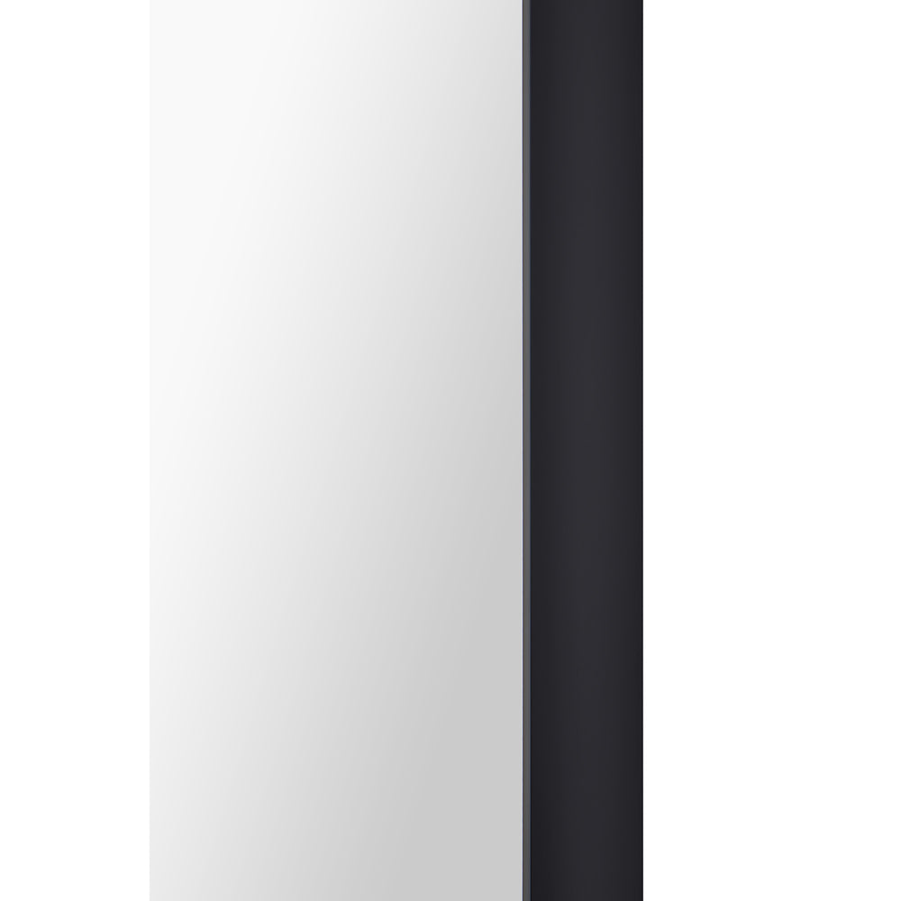 Glencoe 36" Tall Rectangle Wall Mirror, Black - Additional Image 2 - MT2533