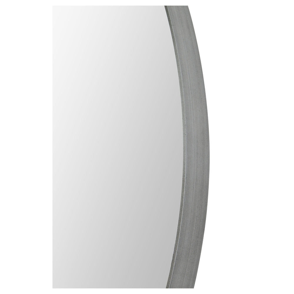 Lester 30" Tall Round Wall Mirror, Grey - Detail Image - MT1822