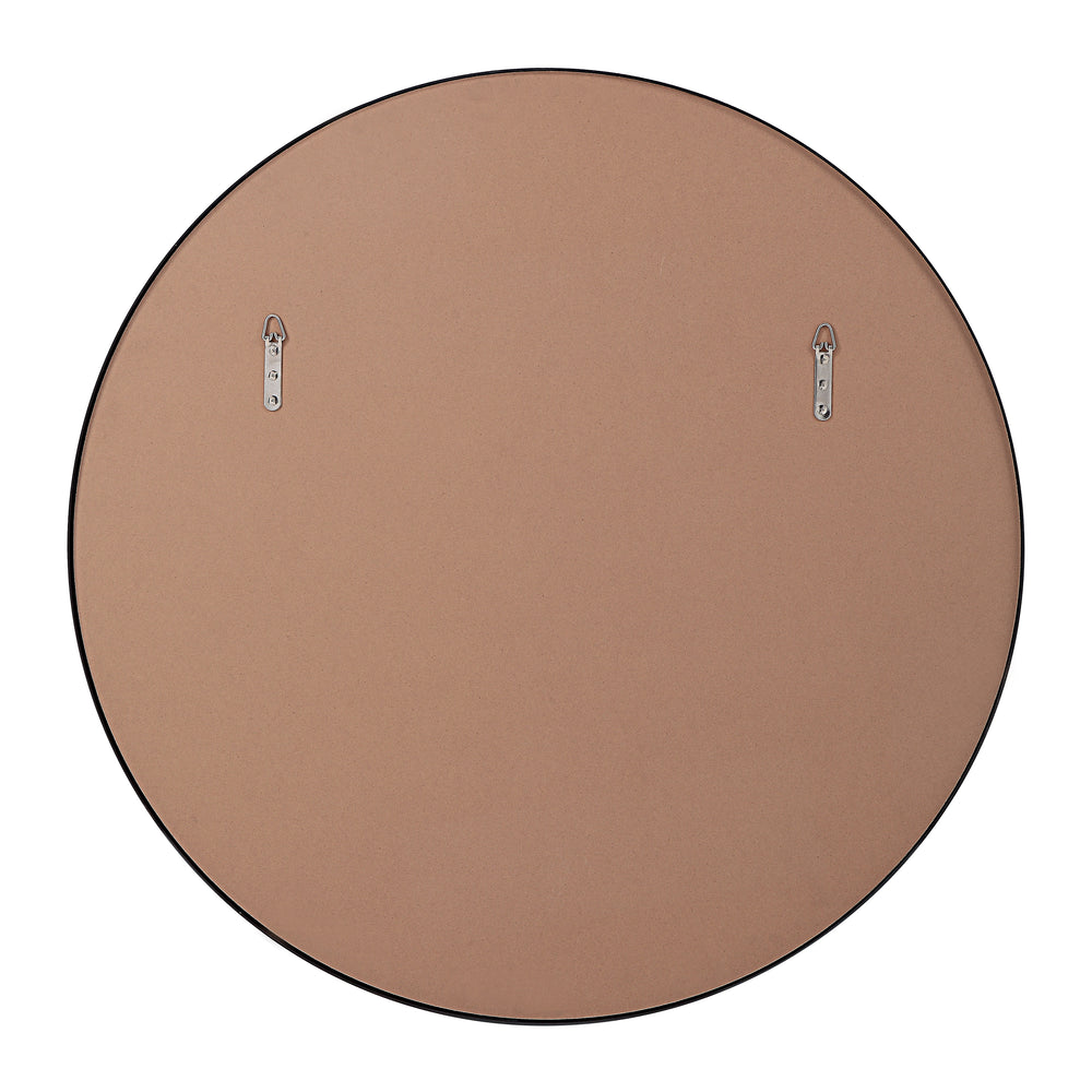 Namur 36" Tall Round Mirror, Matte Black - Backing Image - MT2630