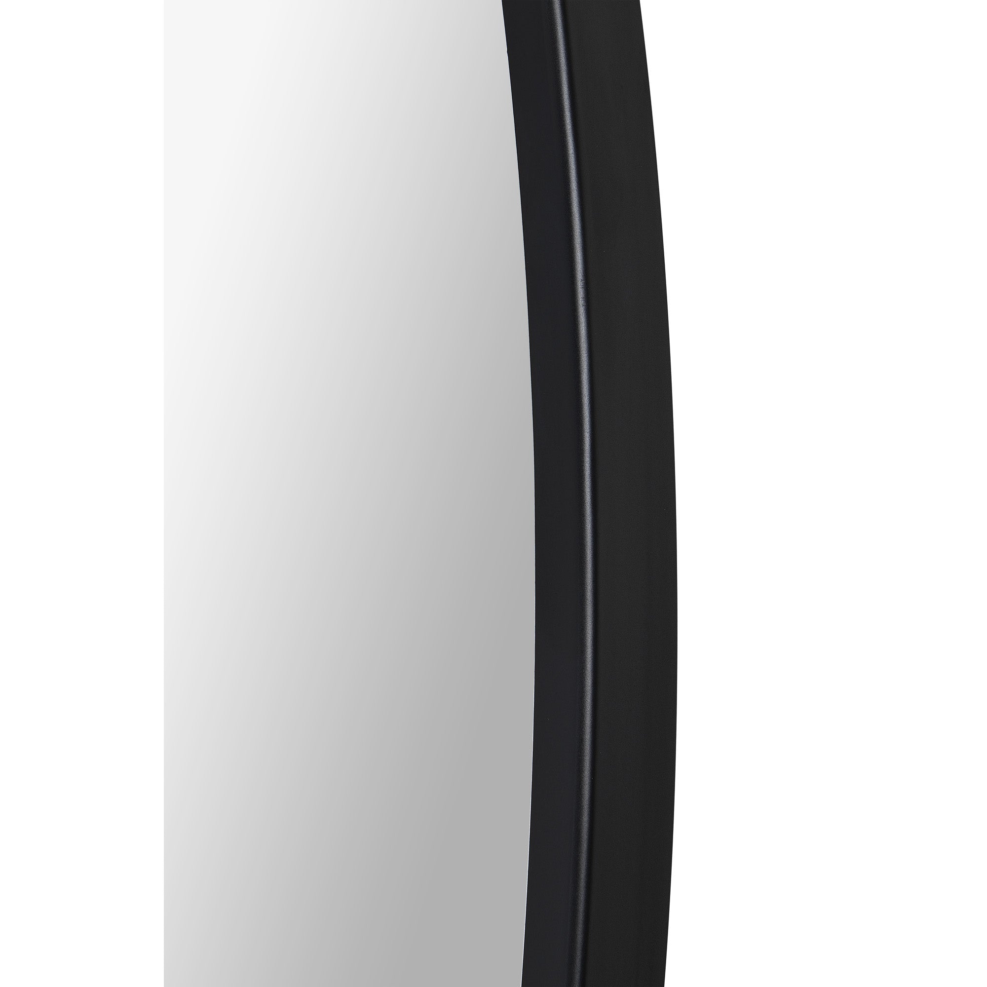 Sami 48" Tall Round Wall Mirror, Black - Additional Image 2 - MT2530