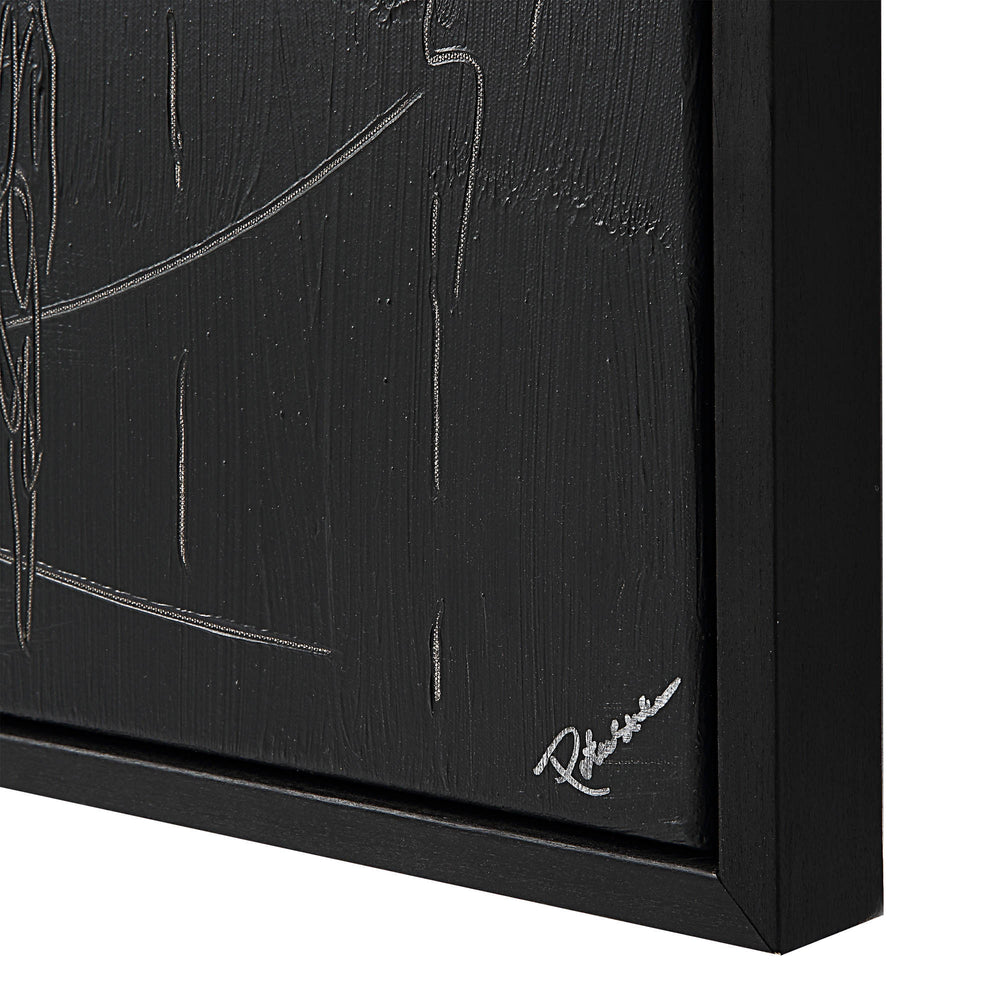 Haiku 40" Wide Canvas Art, Black - Detail Image - OL2129