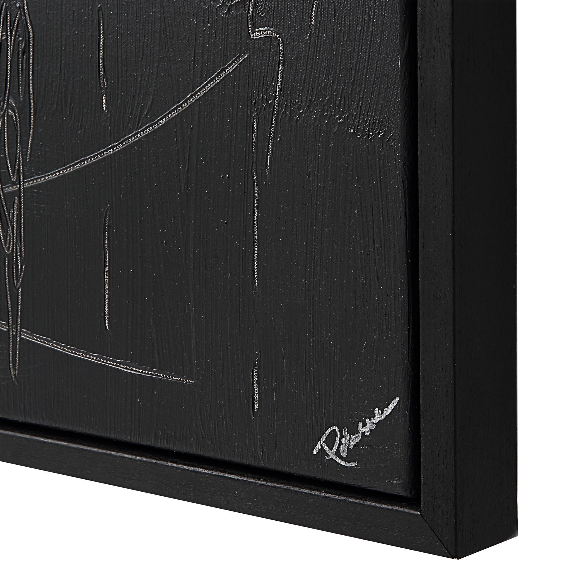 Haiku 40" Wide Canvas Art, Black - Detail Image - OL2129