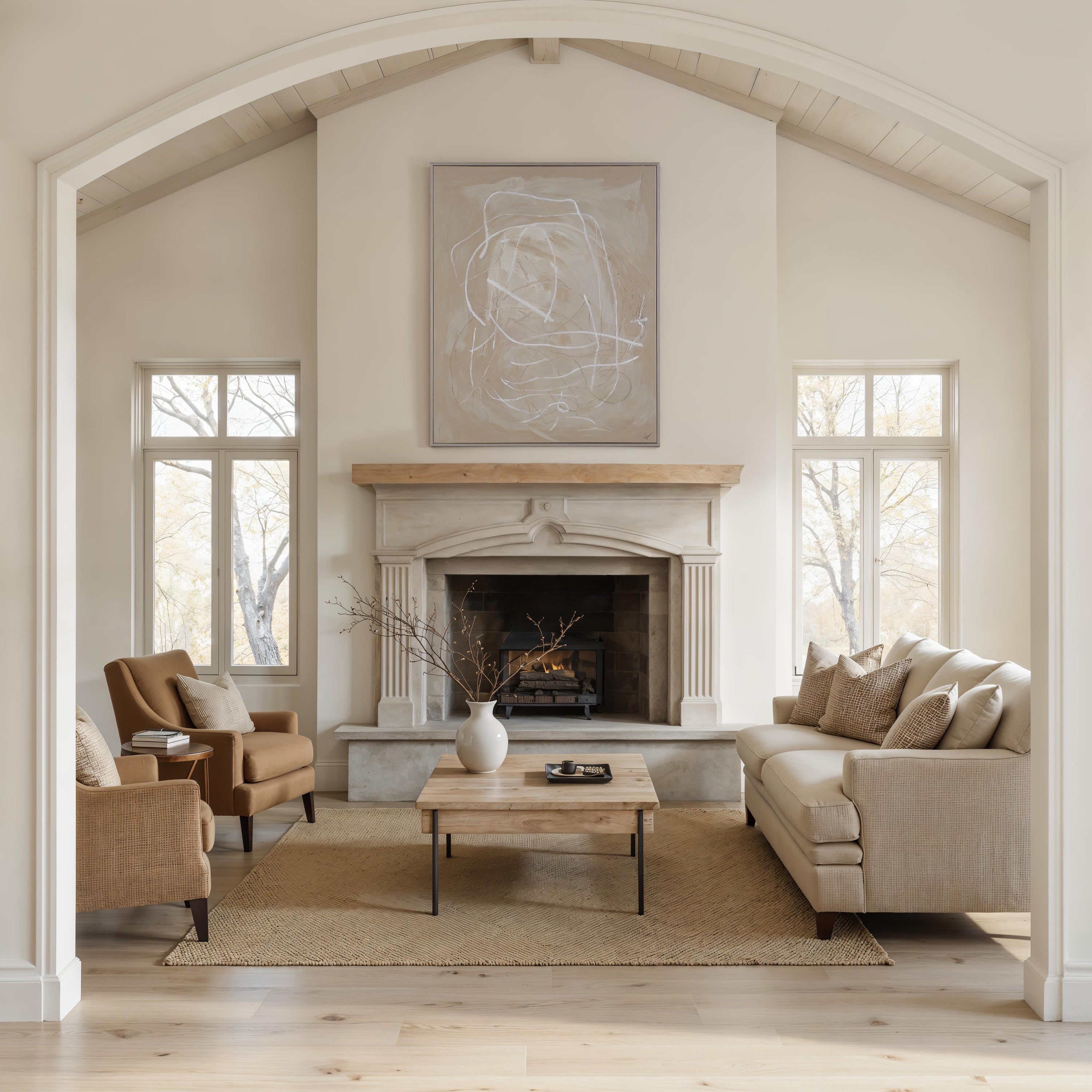 Naxos 50" H x 40" W Canvas Art - White Label Lifestyle Image - OL2243