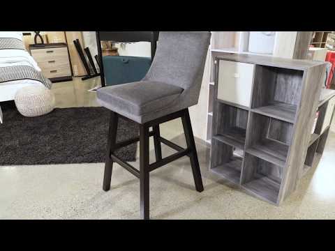  Signature Design by Ashley Tallenger D380-530 Tall Upholstered Swivel Barstool EXTERNAL_VIDEO 1