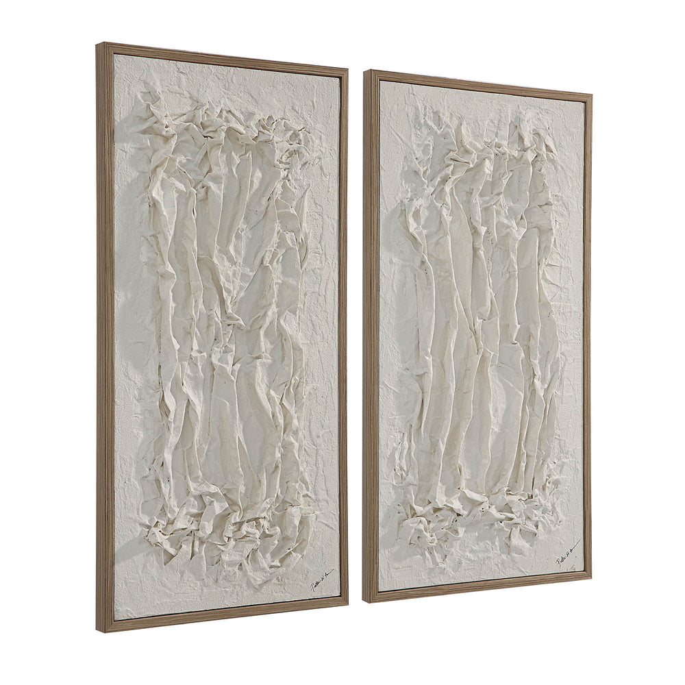 Volterra 20" Wide Wall Art, White - Angle Image - W6737