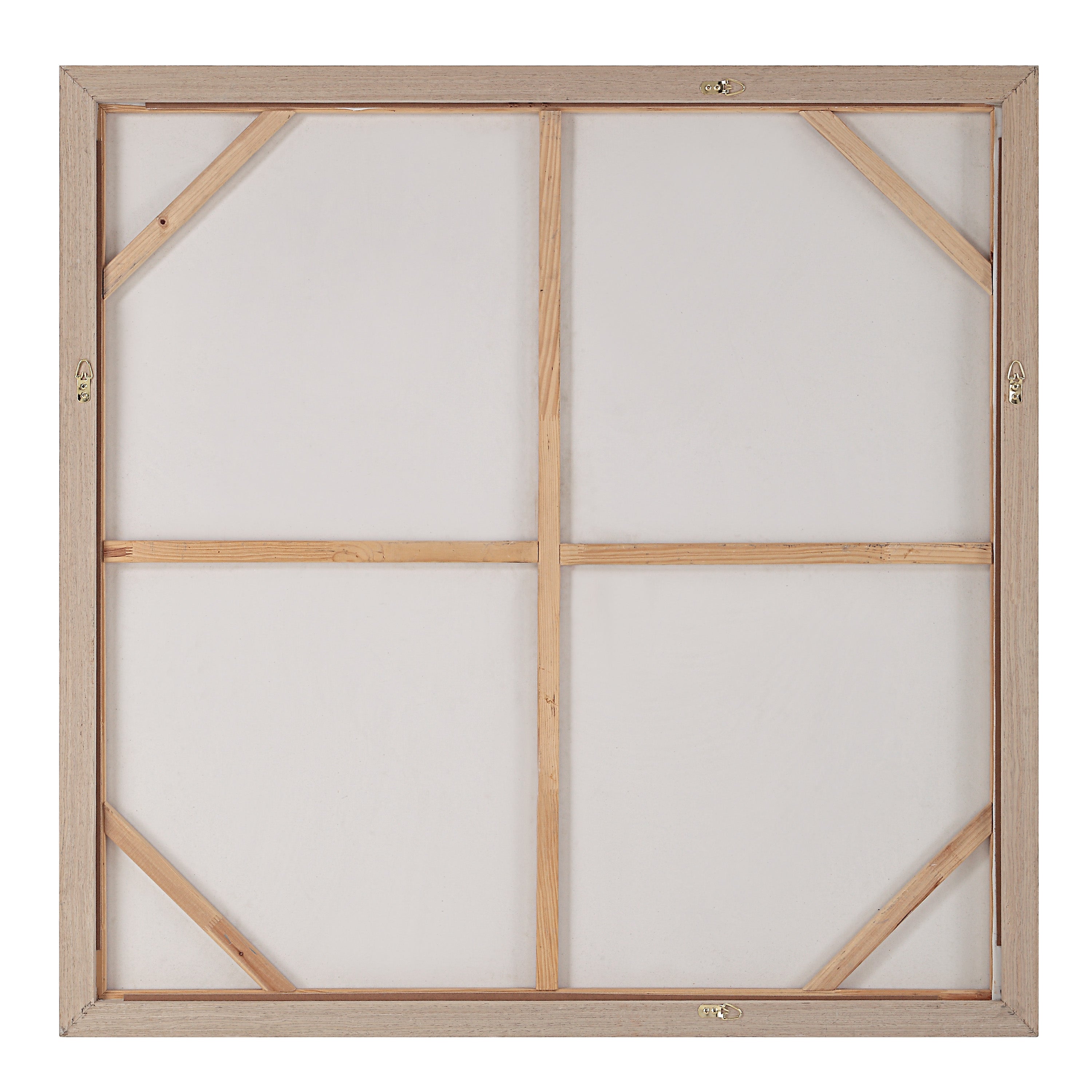 Luz 50" Wide Canvas Art with Wood Frame, Cream - Backing Image - OL2163