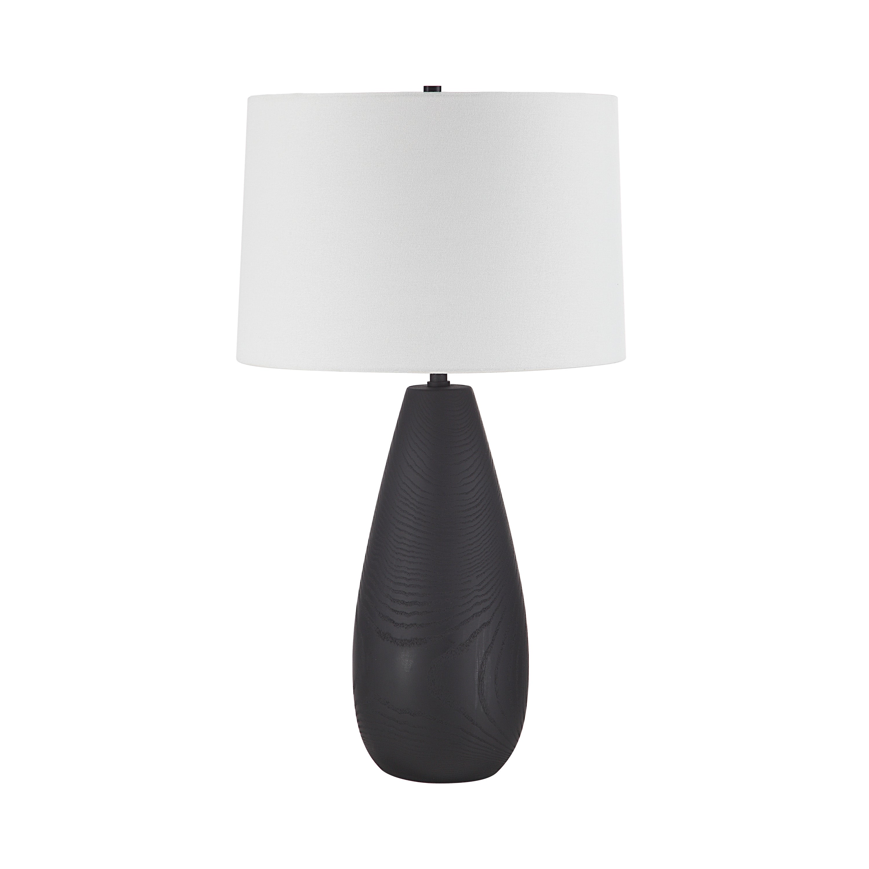 Tala 30" Tall Powder Coated Matte Black Iron Table Lamp with Tapered Linen Shade - Main Image - LPT1261