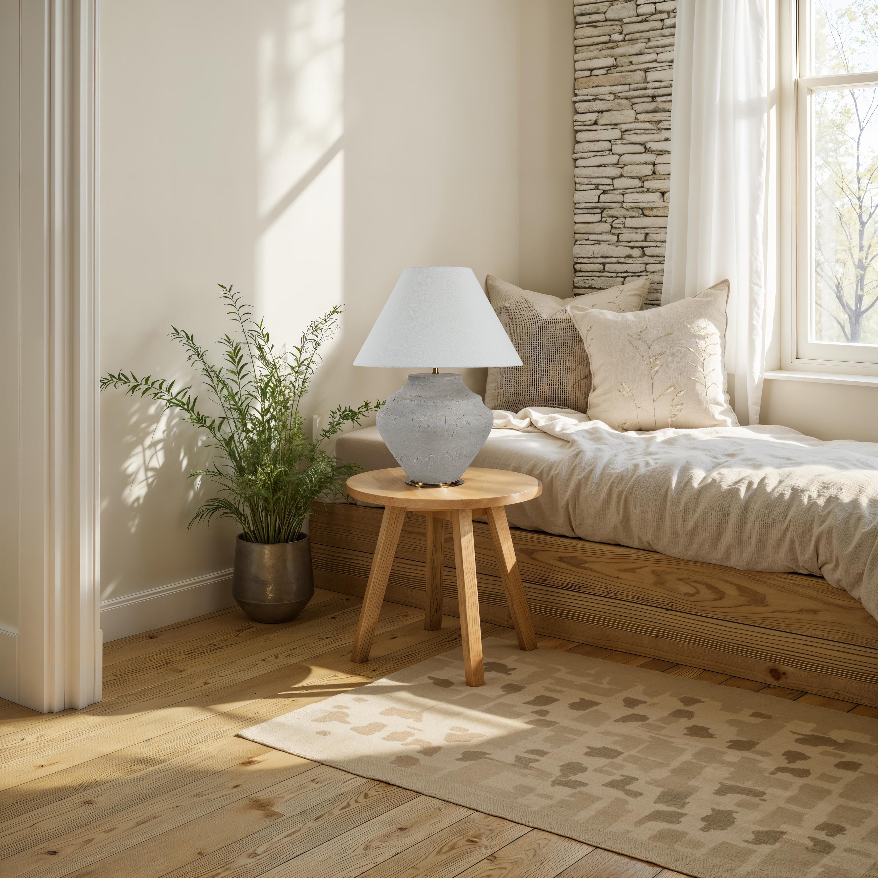 Iulia 22.75" Height Table Lamps, Antique Beige - White Label Lifestyle Image - LPT1369