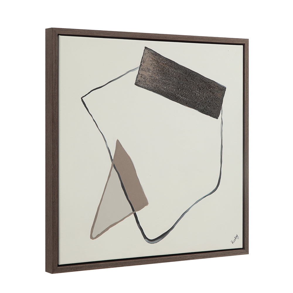 Lacadie 30.1" Wide Canvas Art with Wood Frame, Dark Brown - Additional Image 6 - OL2142