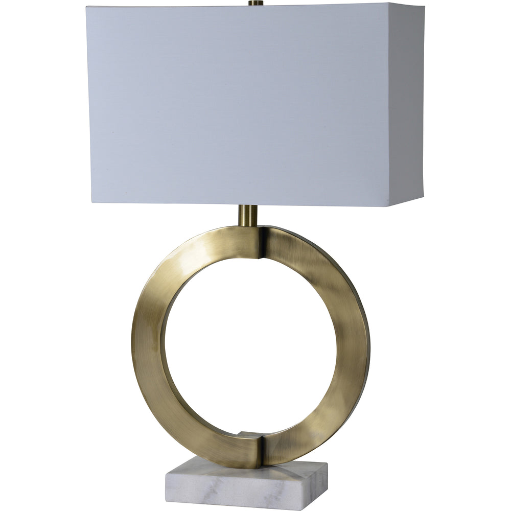 Skylar 27" Length Table Lamp, Antique Brass - Angle Image - LPT931