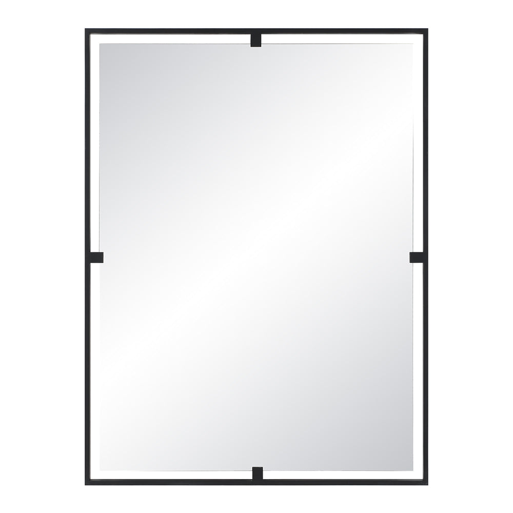 Marco 40" Tall Rectangle Wall Mirror, Black - Main Image - MT2669