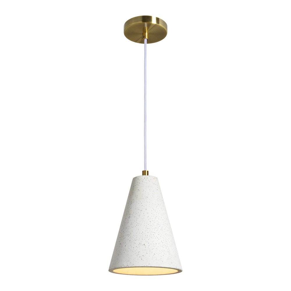 Paula 10" Length Ceiling Fixture, Off-White With Speckles - Detail Image - LPC4440