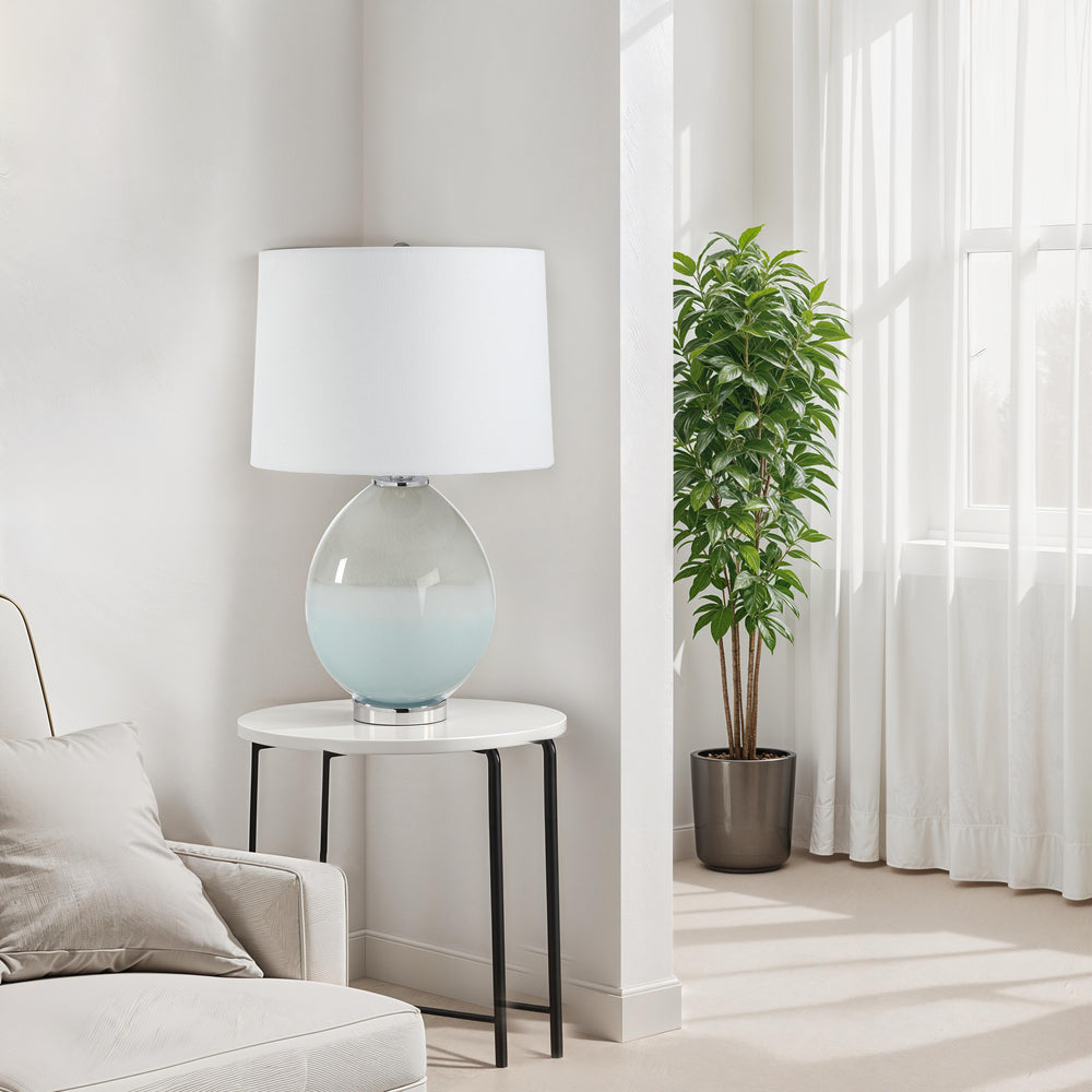 Calais 19.0" Height Table Lamps, Light Blue - White Label Lifestyle Image - LPT1419EV