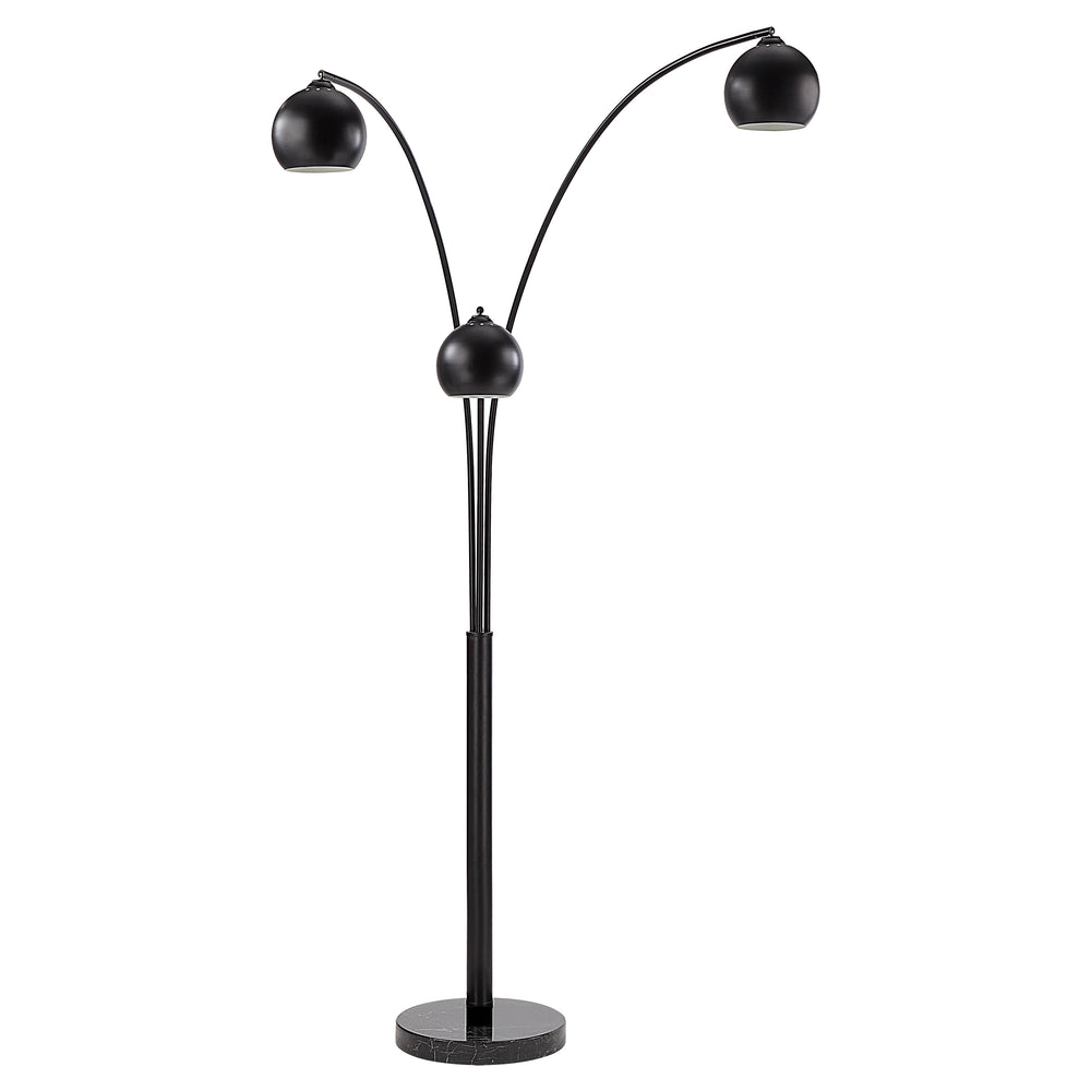 Folia 84" Tall Matte Black Floor Lamp with Dome Iron Shade - Additional Image 2 - LPF3150