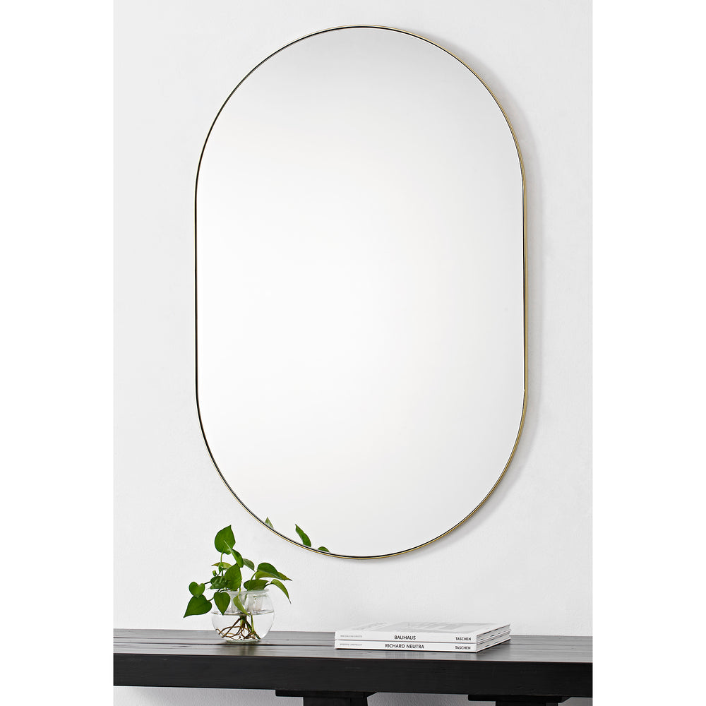 Beckah 40" Tall Oval Wall Mirror, Yellow - Lifestyle Image - MT2526