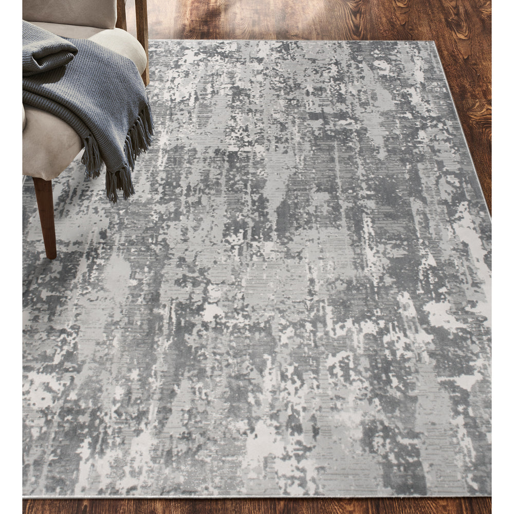 Ariella 7'10 x 10'2 Power loomed Indoor Rug, Grey - Additional Image 3 - RARI-17276-810