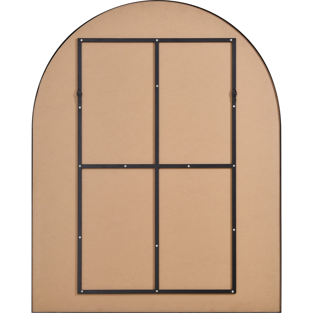 Lamia 50" Tall Arch Wall Mirror, Black - Backing Image - MT2525