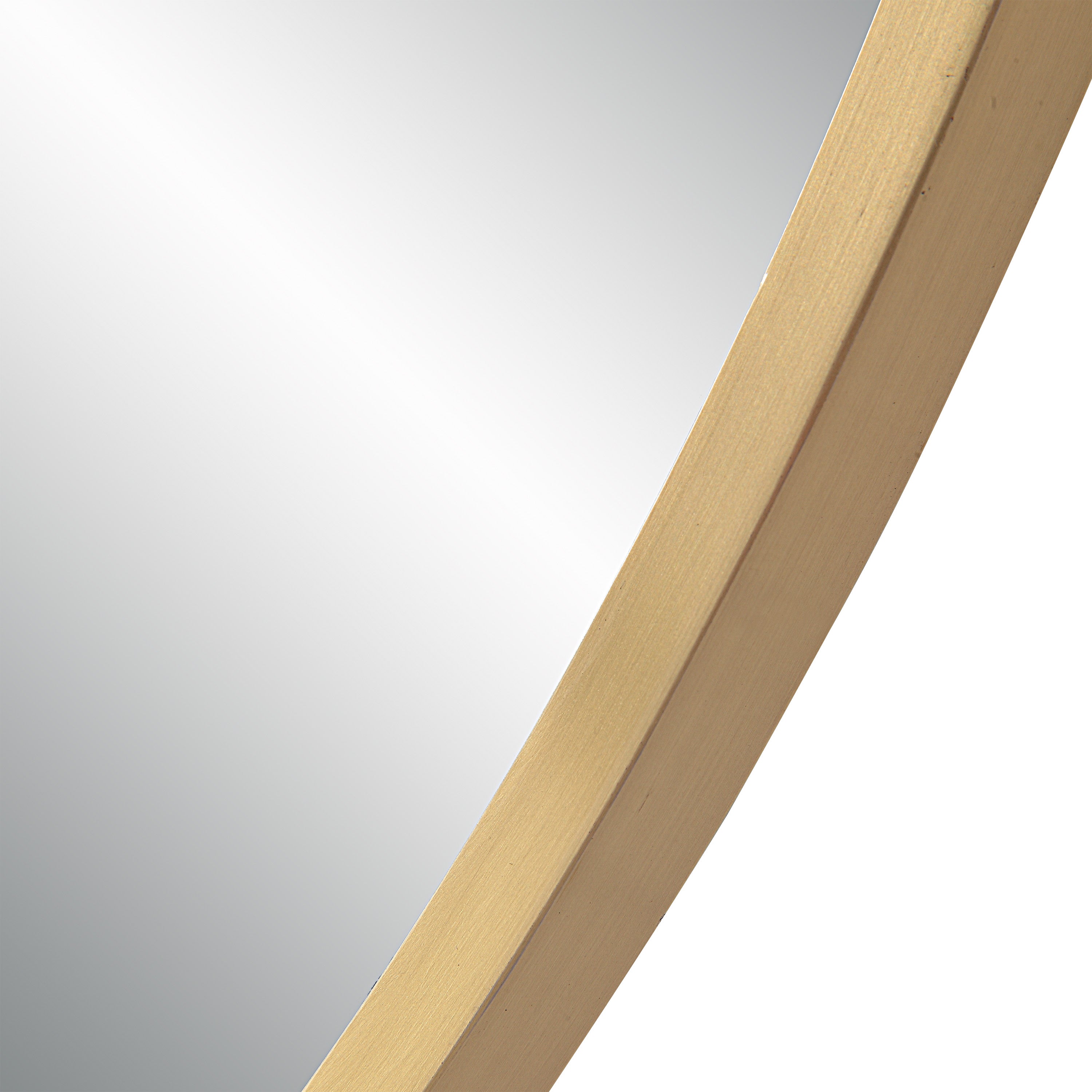 Camona 42" Tall Irregular Rectangular Oval Mirror, Satin Brass - Detail Image - MT2621