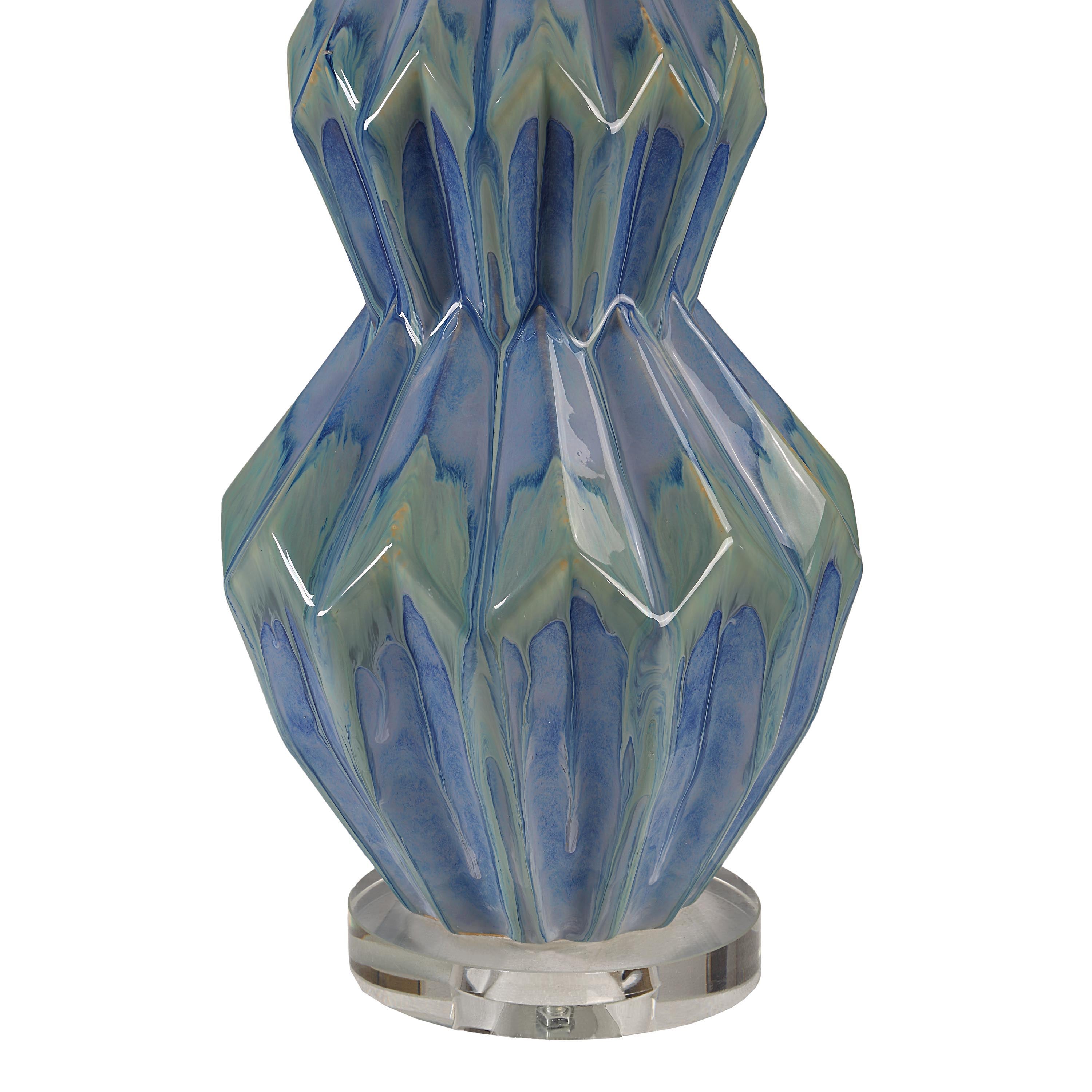 Serres 29.44" Height Table Lamp, Blue - Detail Image - LPT1354