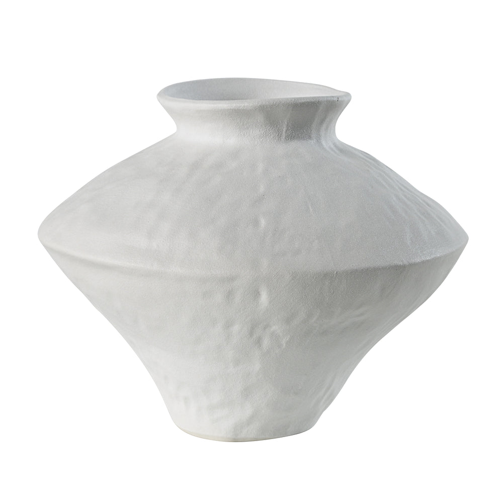 Mills Indoor Porcelain Ceramic Vase, Matte Off-White - Main Image - VAS260