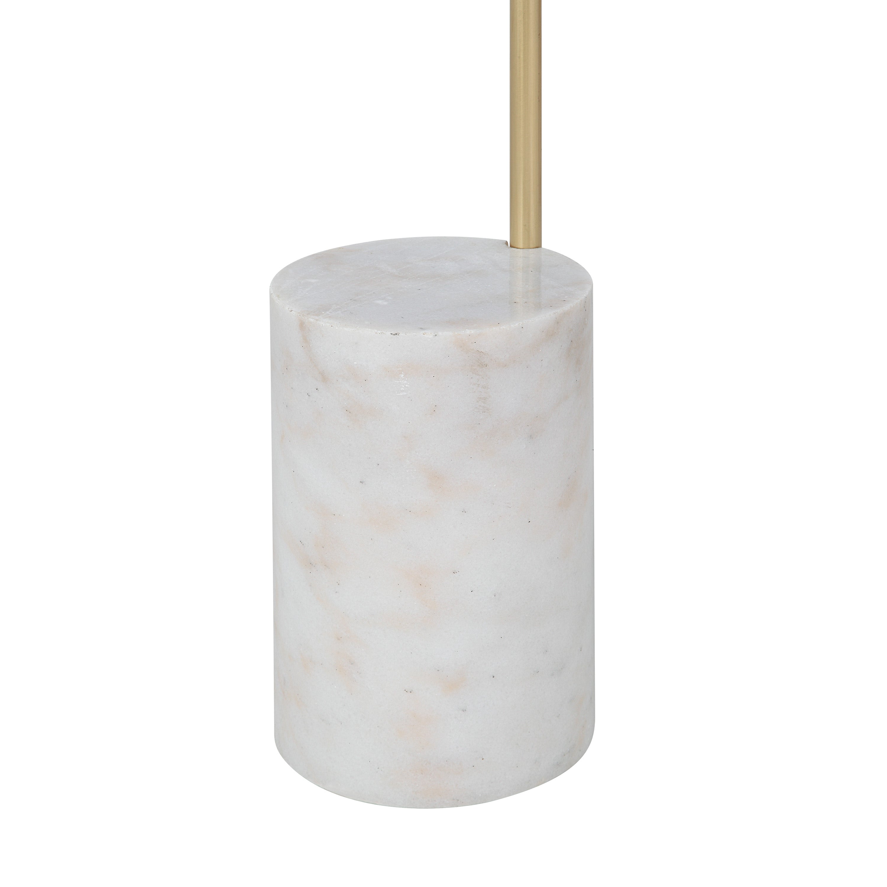 Merlot 62" Tall Satin Brass Floor Lamp with Globe Glass Shade - Detail Image - LPF3151