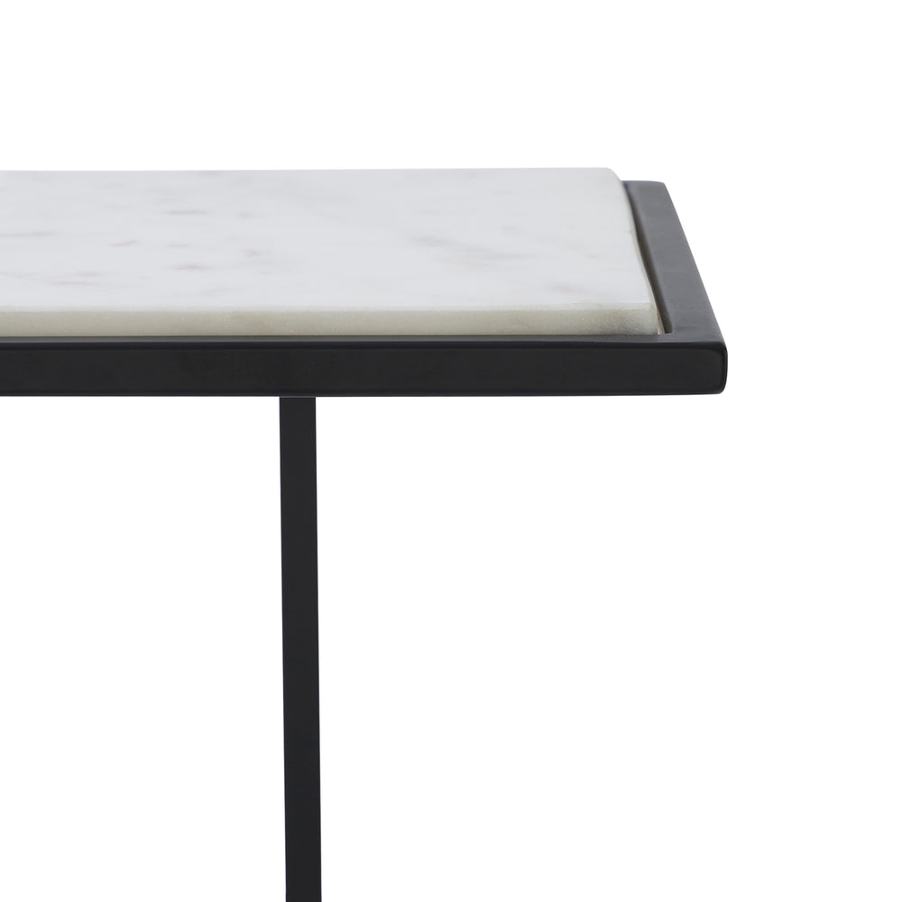 Danica Indoor Steel Table, Matte Black - Detail Image - TA458