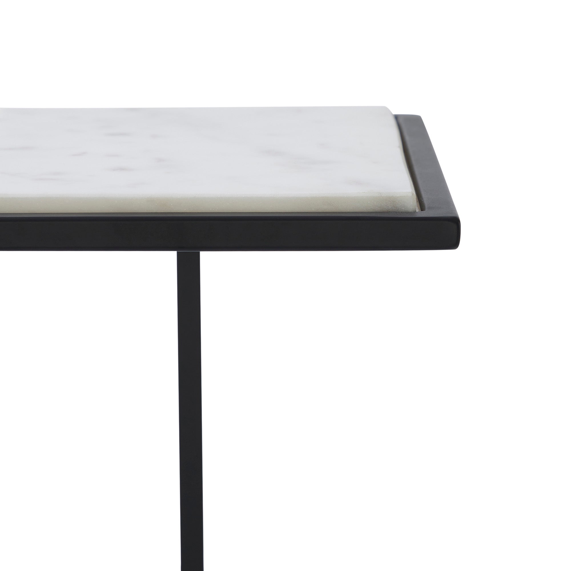 Danica Indoor Steel Table, Matte Black - Detail Image - TA458