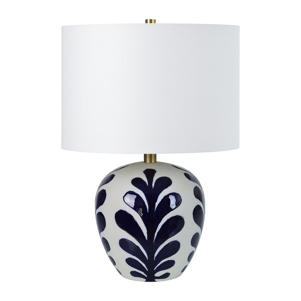 Darina 19.25" Length Table Lamp, Off-White and Navy - Main Image - LPT1224
