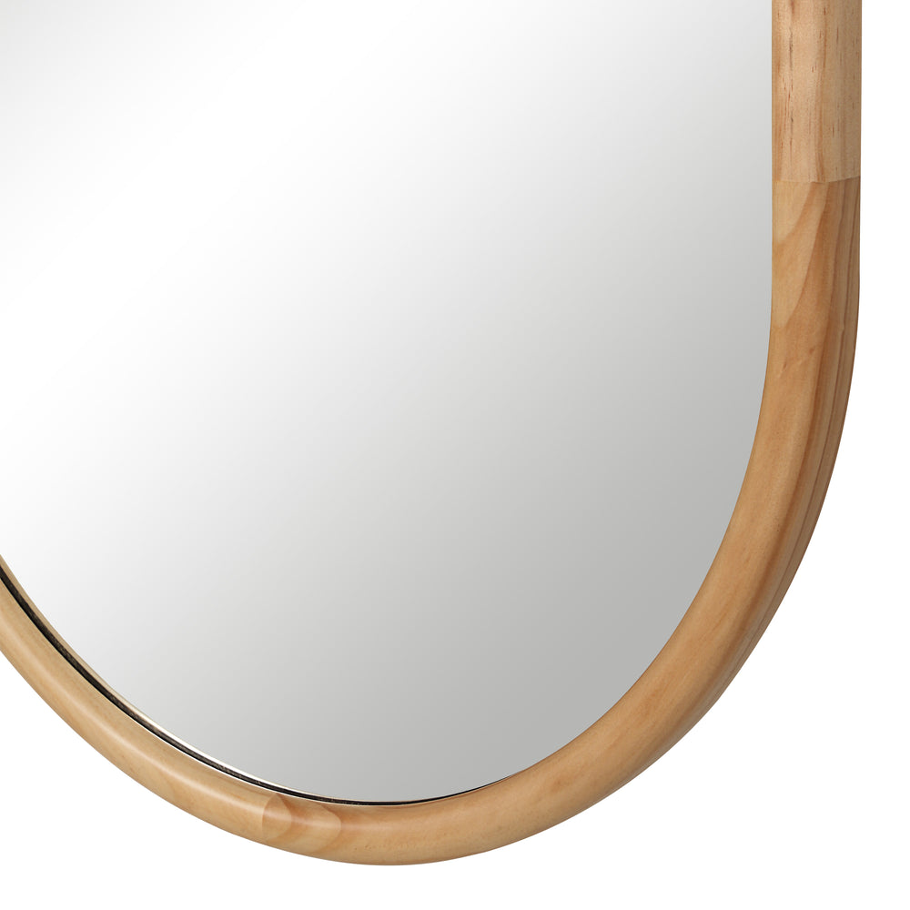 Pudino 60" H x 24" W Wall Mirror, Brown - Detail Image - MT2717