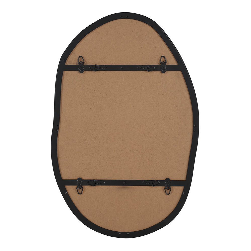 Messini 30" H x 20" W Wall Mirror, Black - Backing Image - MT2722